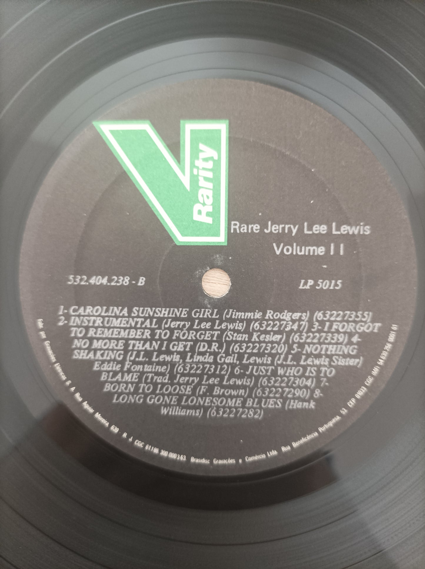 Lp Vinil Jerry Lee Lewis Rare Vol. 2
