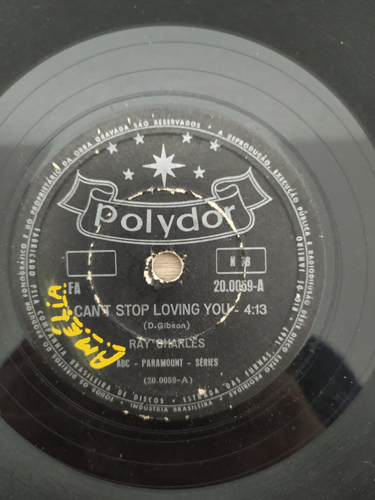 Vinil 10" Ray Charles Can't Stop Loving You / Bye Bye Love