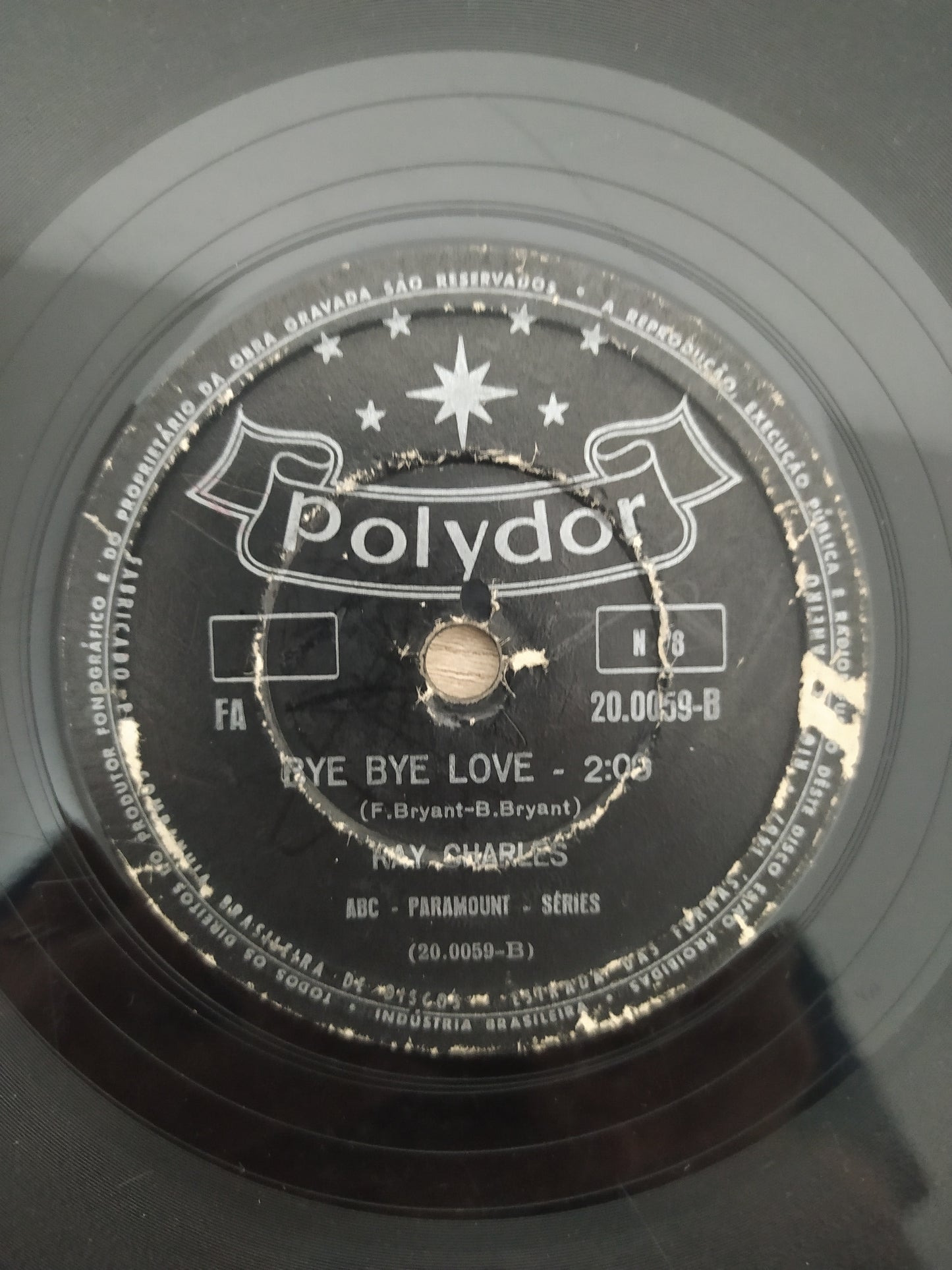 Vinil 10" Ray Charles Can't Stop Loving You / Bye Bye Love