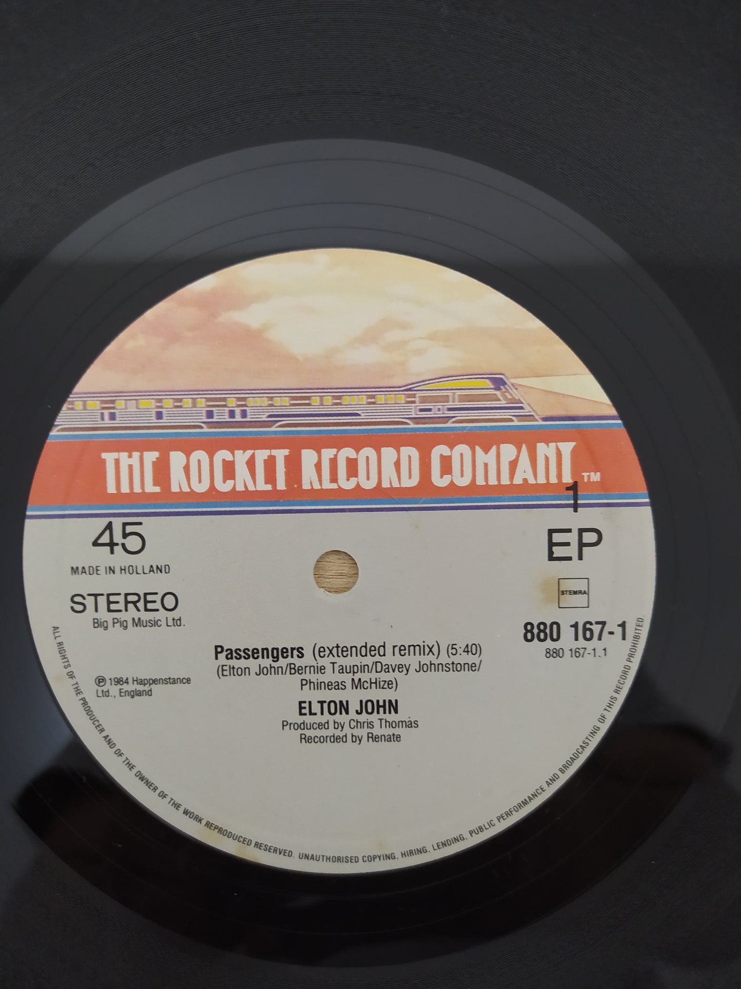 Lp Vinil Elton John Passengers Extended Remix Importado