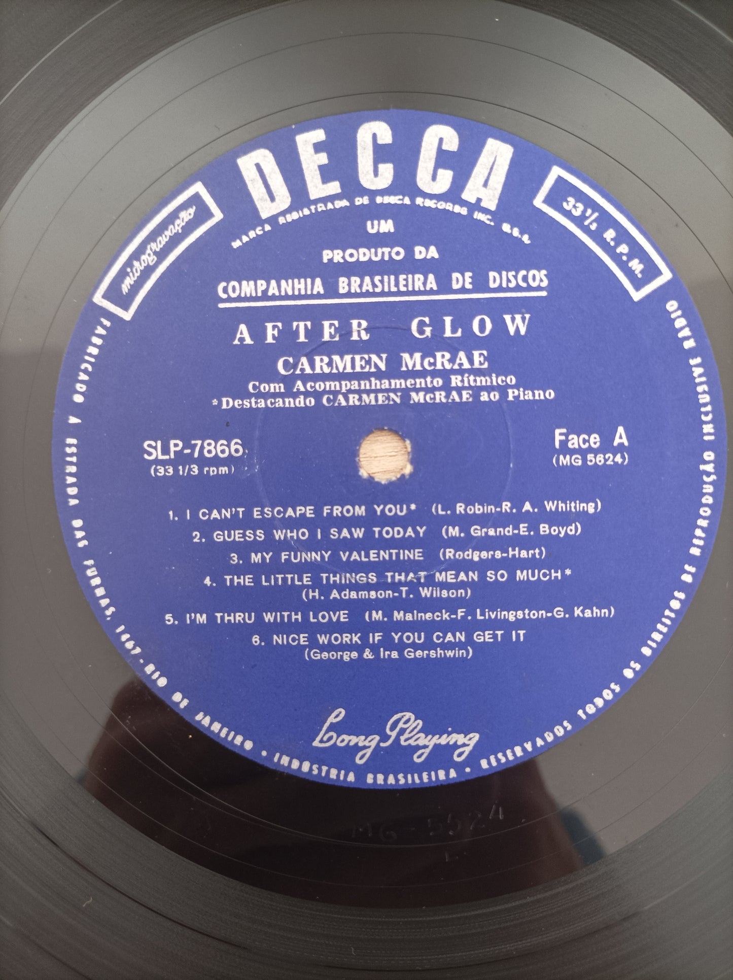 Lp Vinil Carmen McRae After Glow