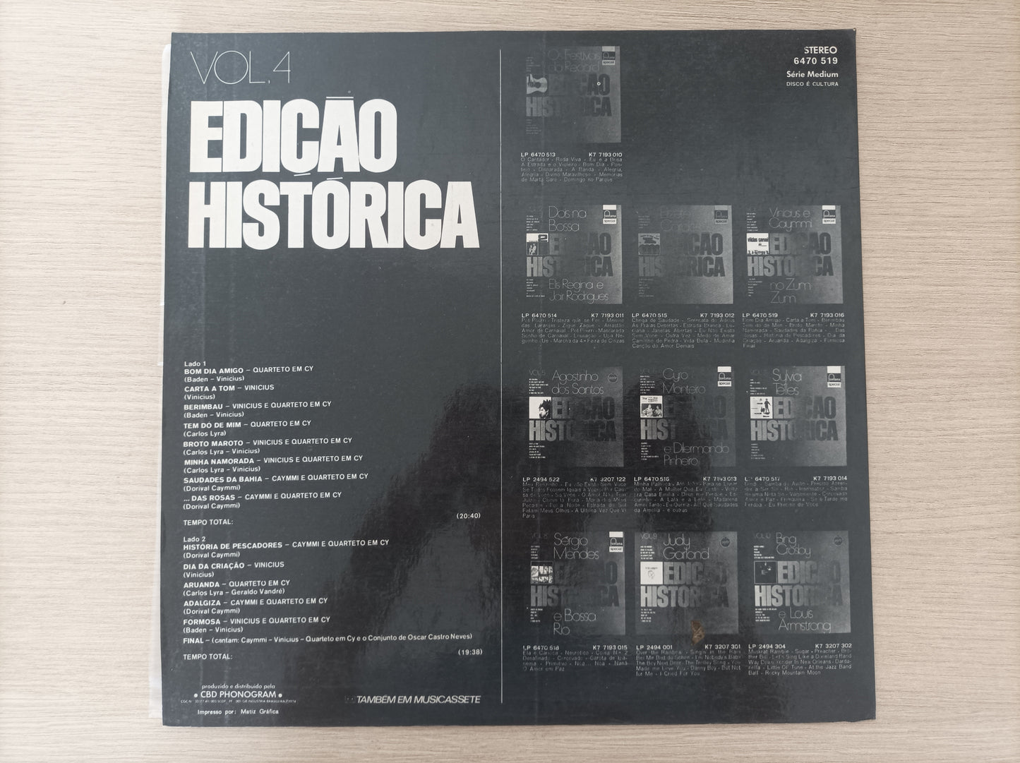 Disco Vinil No Zum Zum Vinicius e Caymmi A