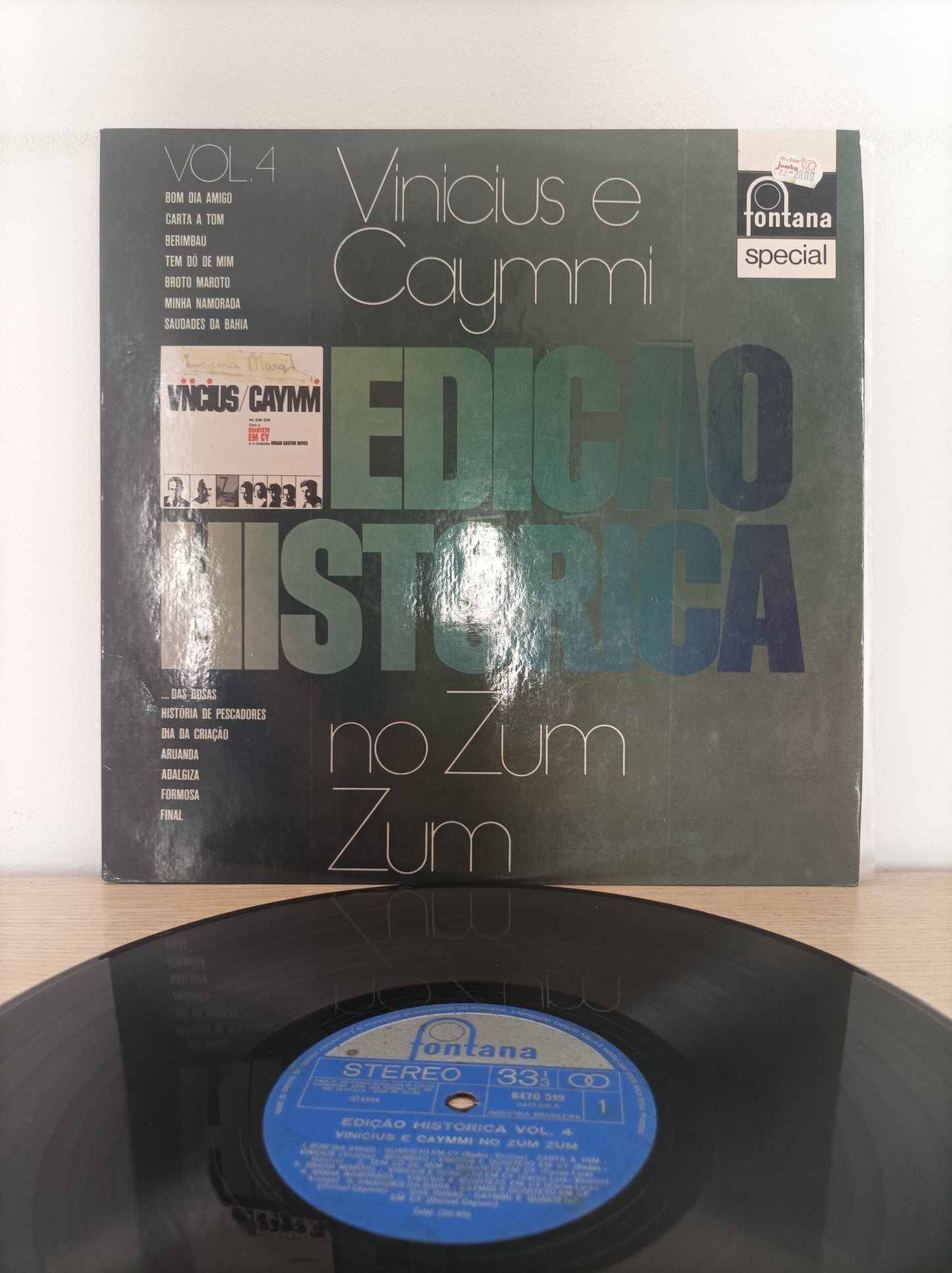 Disco Vinil No Zum Zum Vinicius e Caymmi A