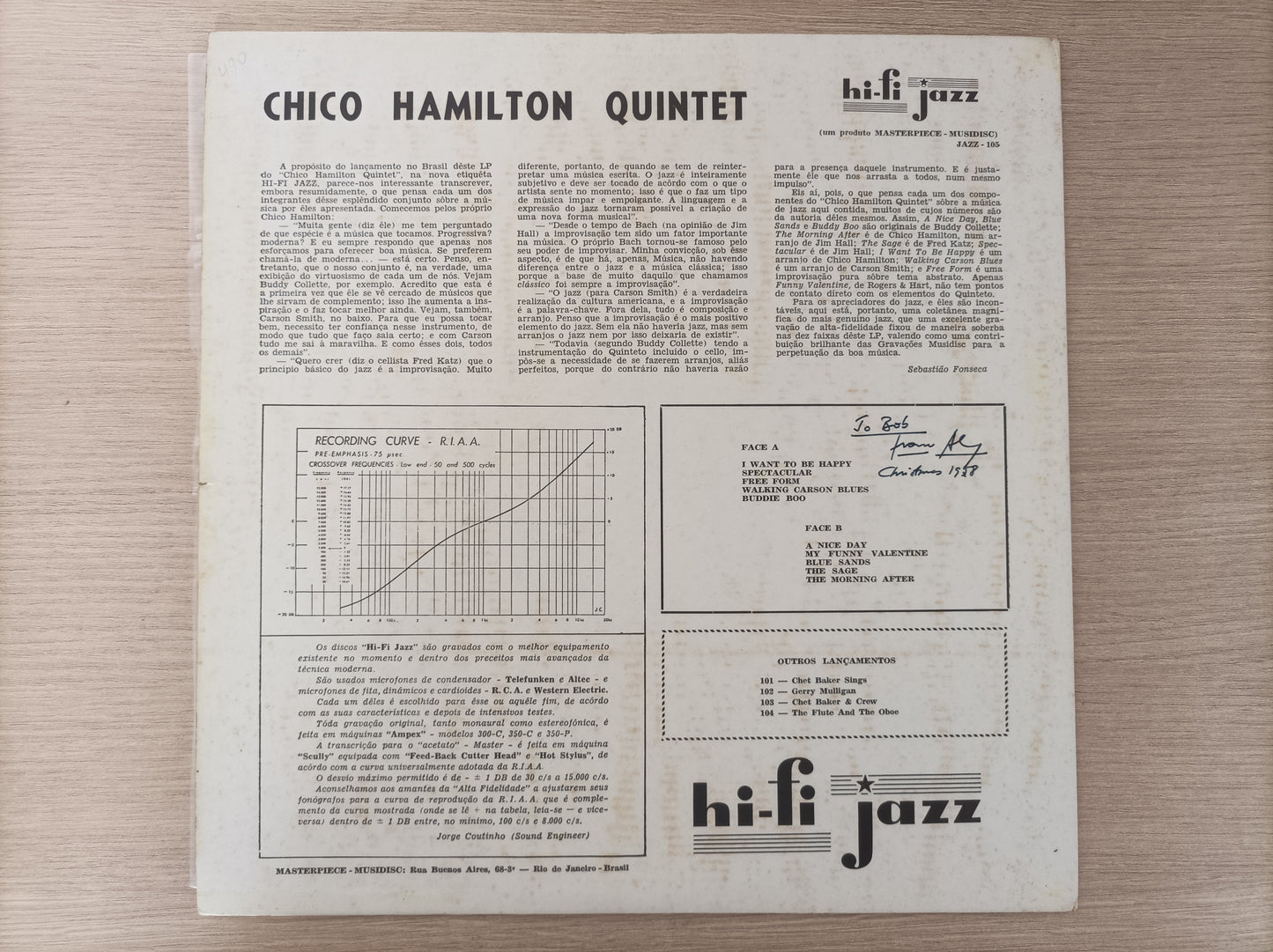 Disco Vinil Chico Hamilton Quintet A Com encarte