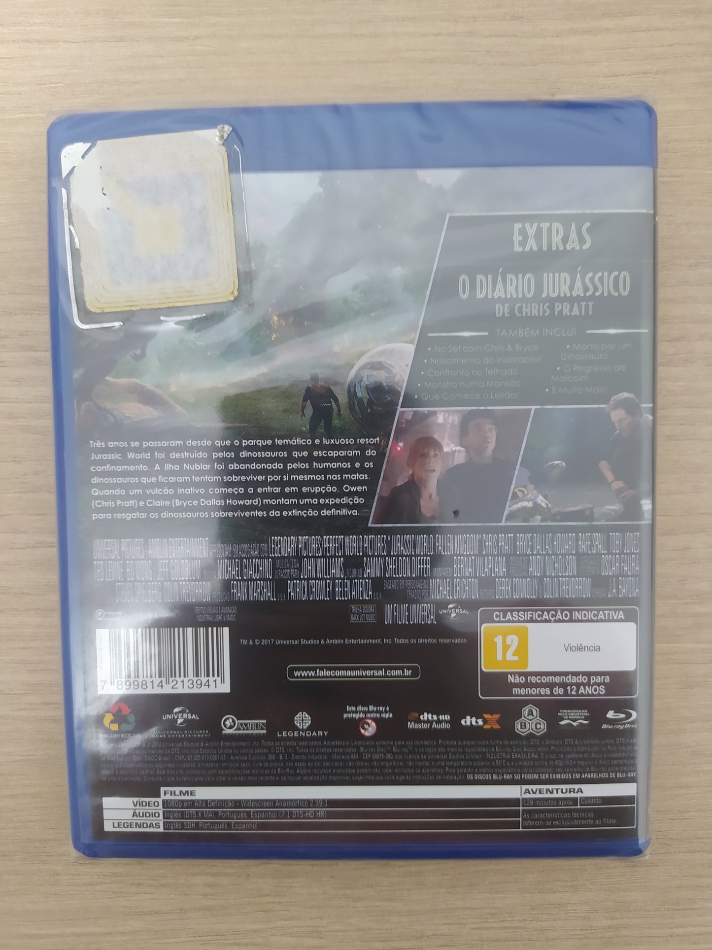 Blu Ray Jurassic Park Reino Ameaçado Lacrado