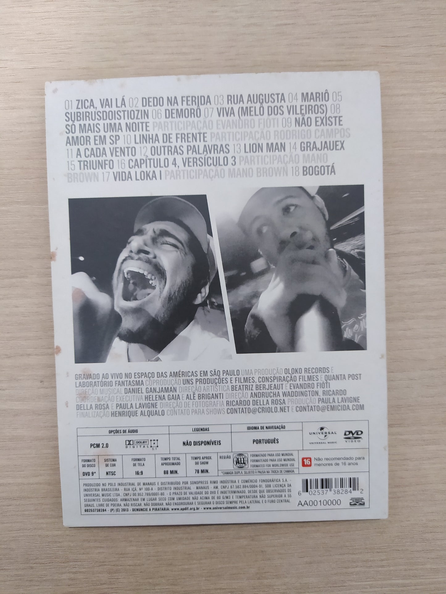 Dvd Criolo E Emicida Ao Vivo