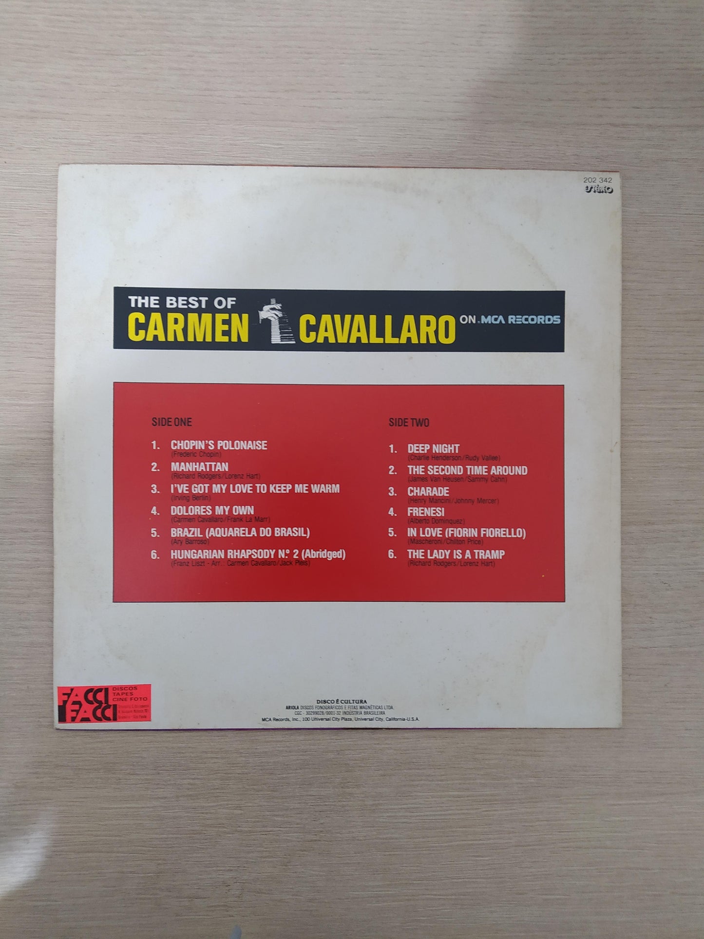 Lp Vinil Carmen Cavallaro The Best Of