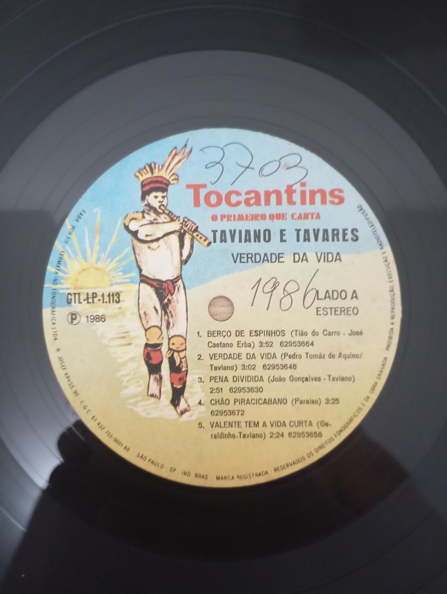 Lp Vinil Taviano e Tavares Verdade Da Vida