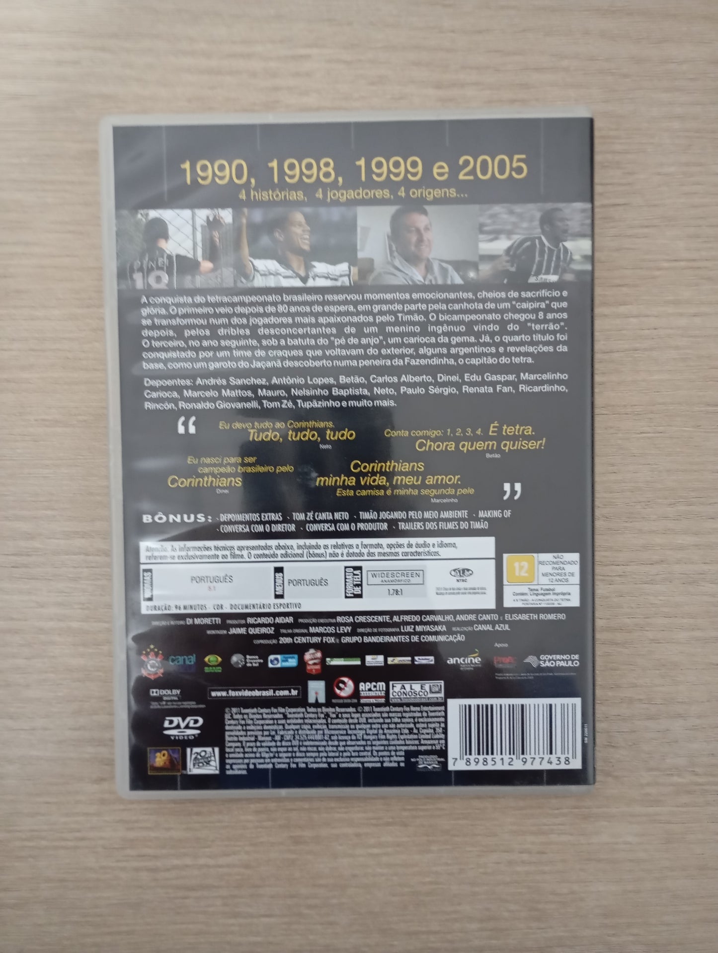 Dvd 4x Timão A Conquista Do Tetra