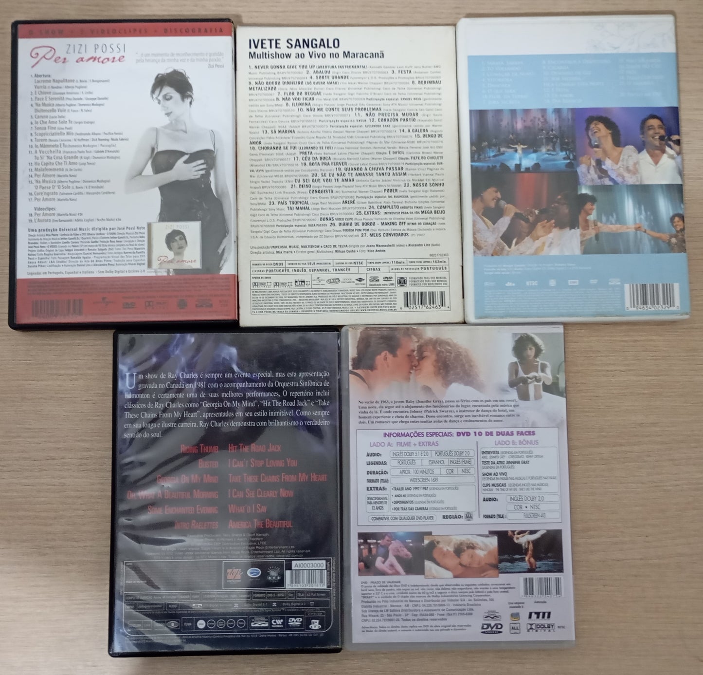 Dvd Lote 5 Dvds Música
