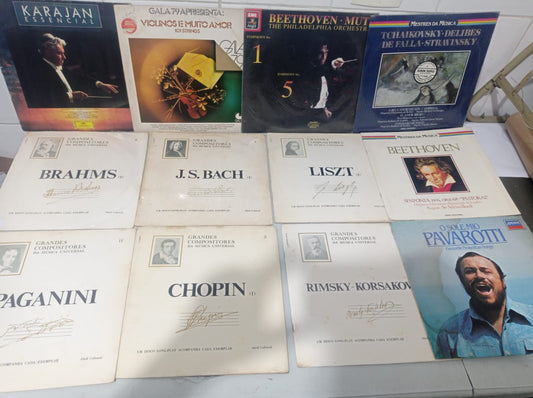 Lp Vinil Lote Com 12 LPs de Música Clássica / Orquestra