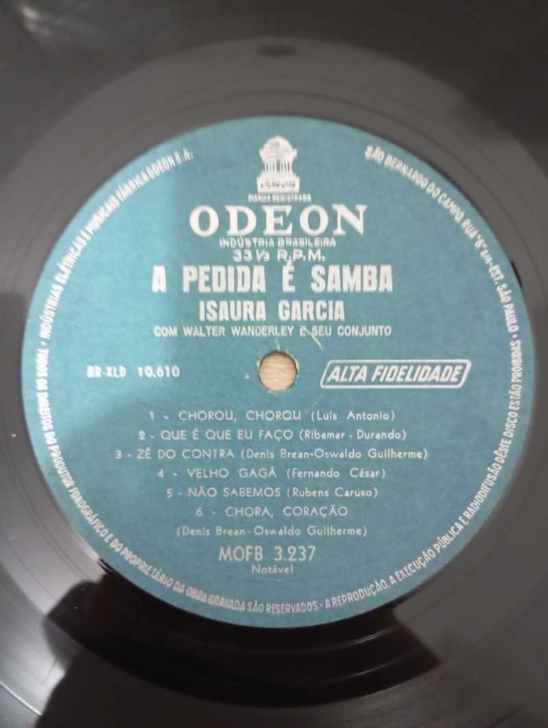 Lp Vinil Isaura Garcia A Pedida É Samba