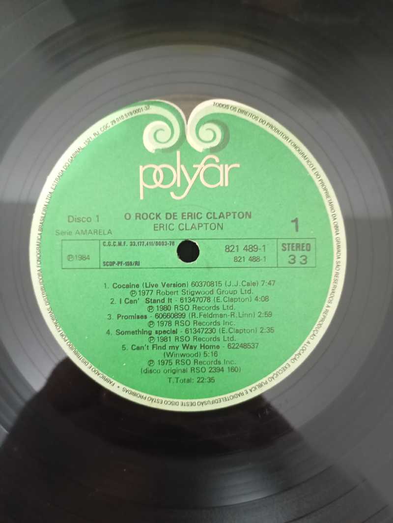 Lp Vinil Eric Clapton O Rock de Eric Clapton Duplo