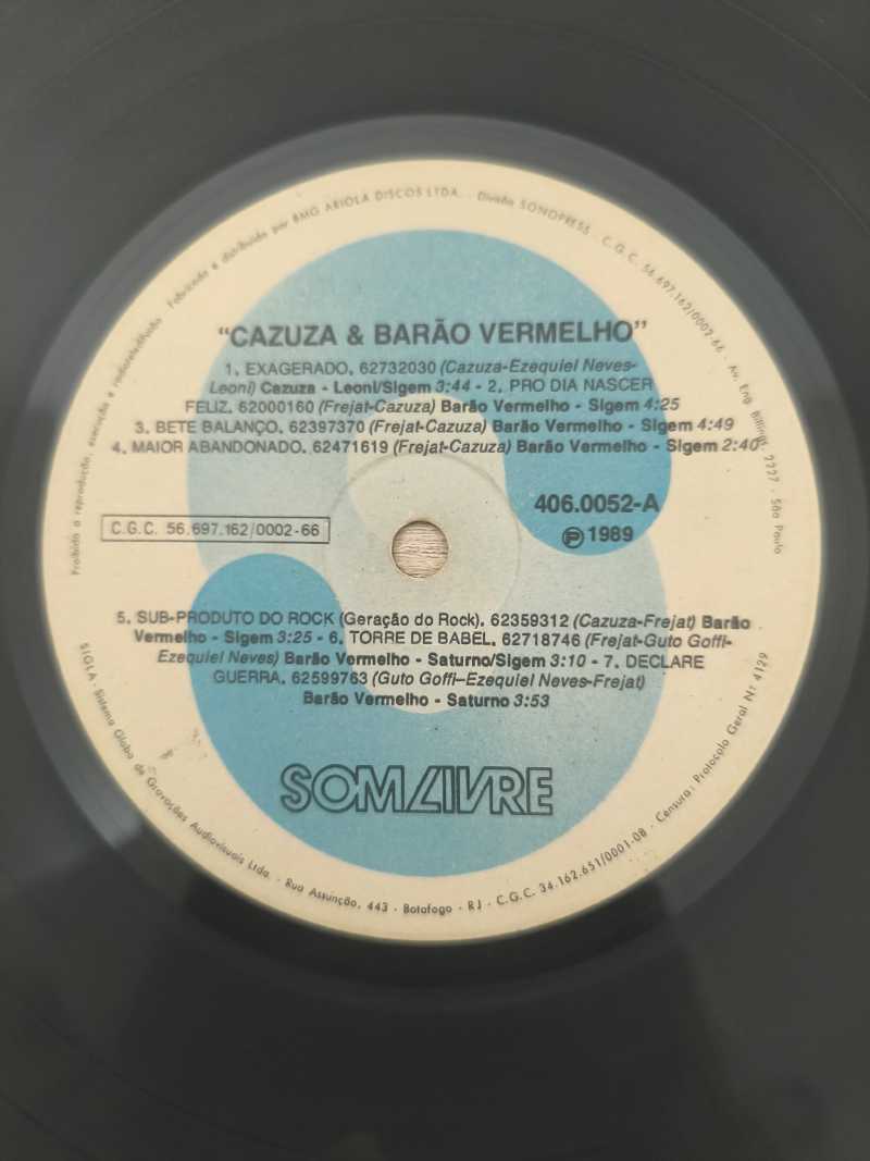 Lp Vinil Cazuza & Barão Vermelho Melhores Momentos