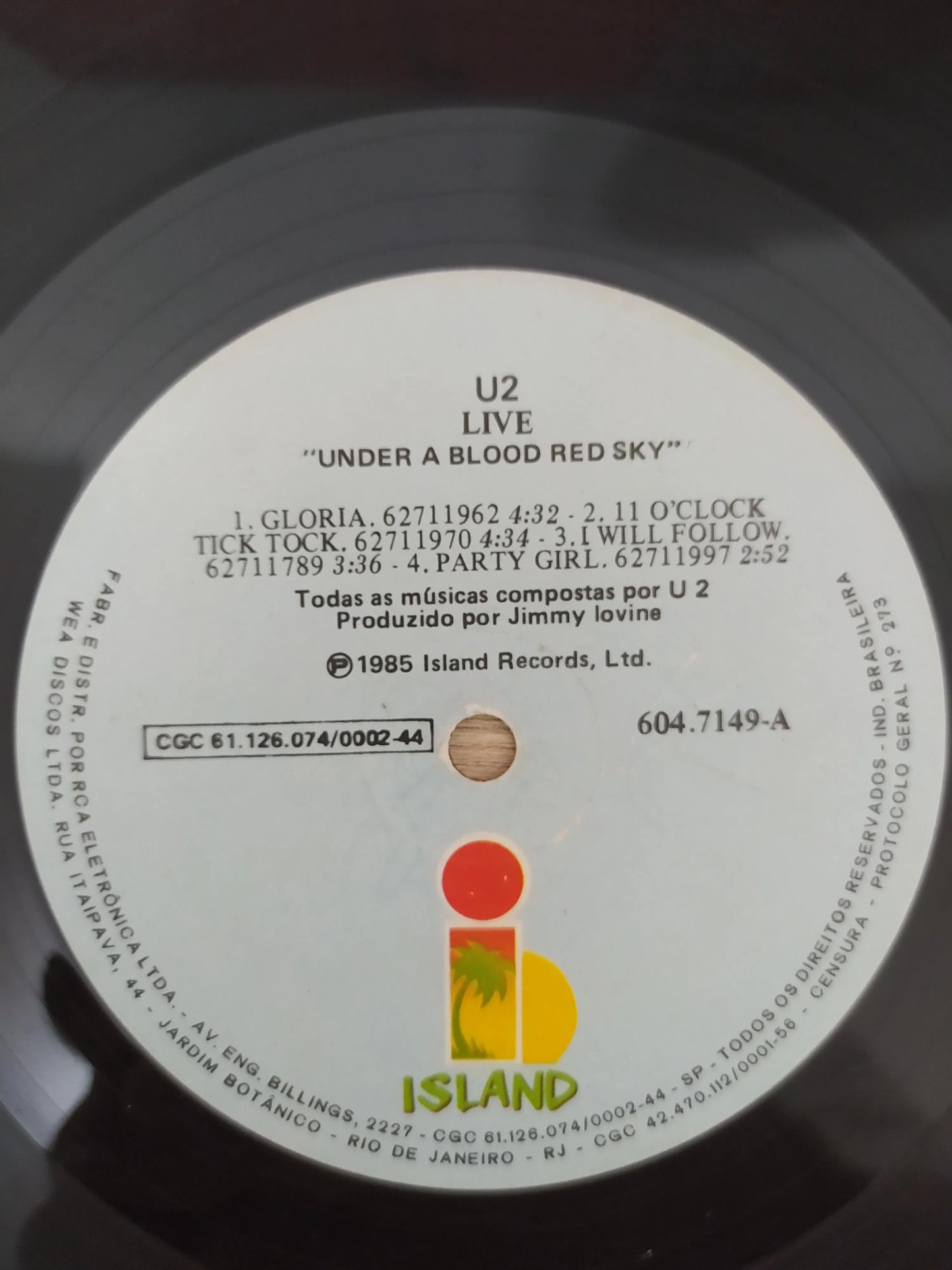 Lp Vinil U2 Live Under A Blood Red Sky