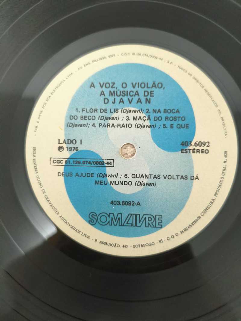 Lp Vinil Djavan A Voz O Violão A Música de