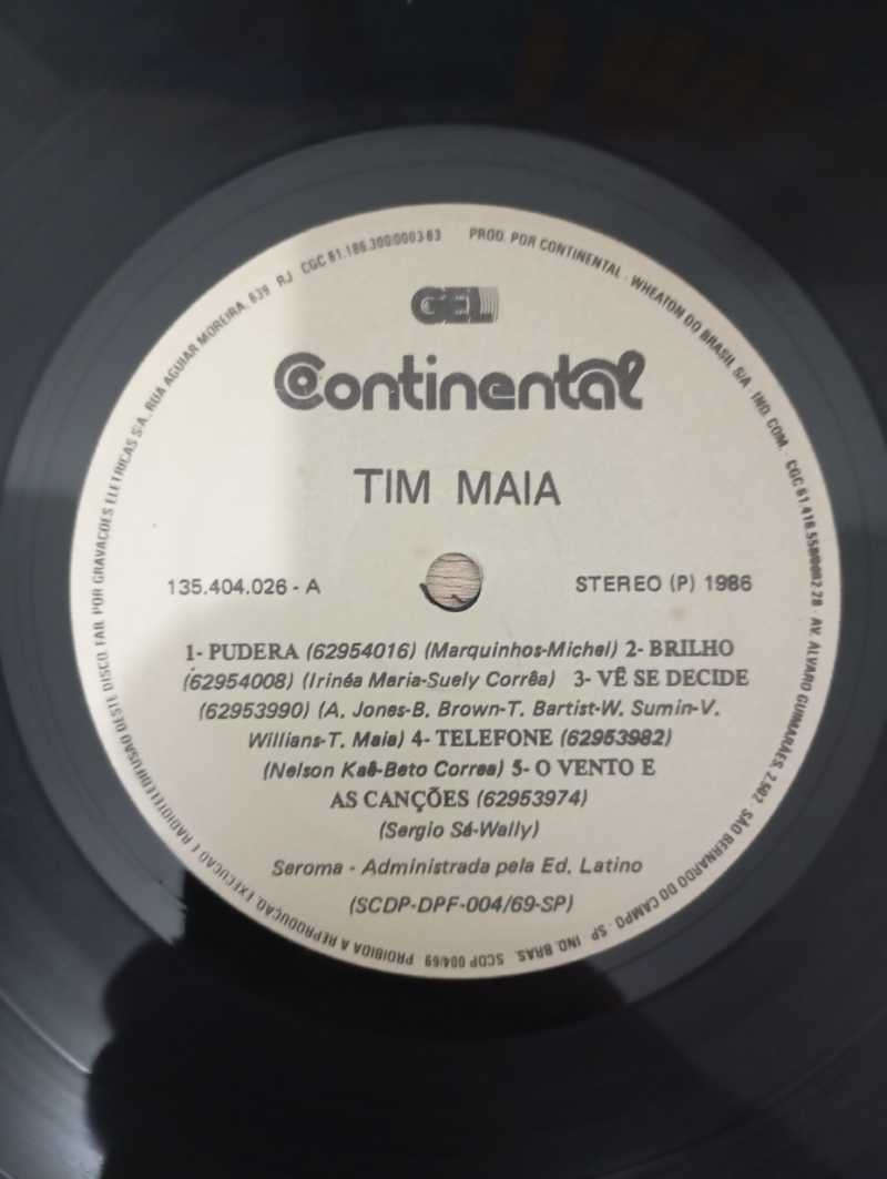 Lp Vinil Tim Maia 1986