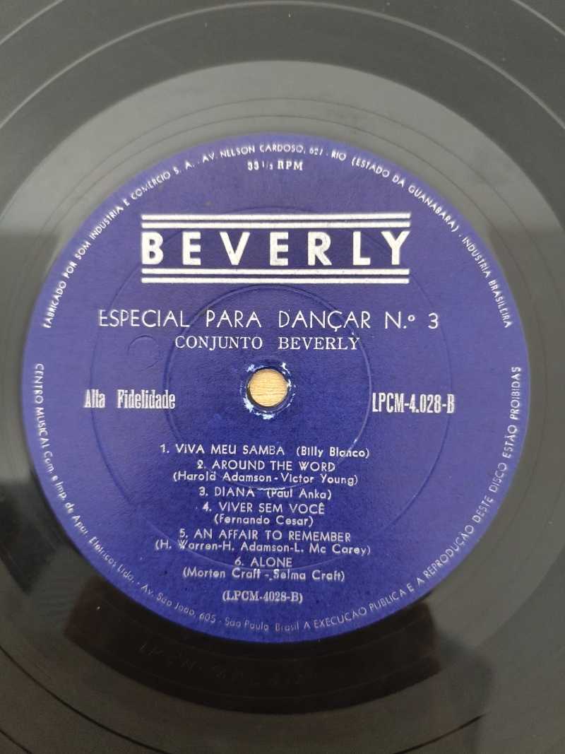 Lp Vinil Conjunto Beverly Especial para dançar Vol. 3