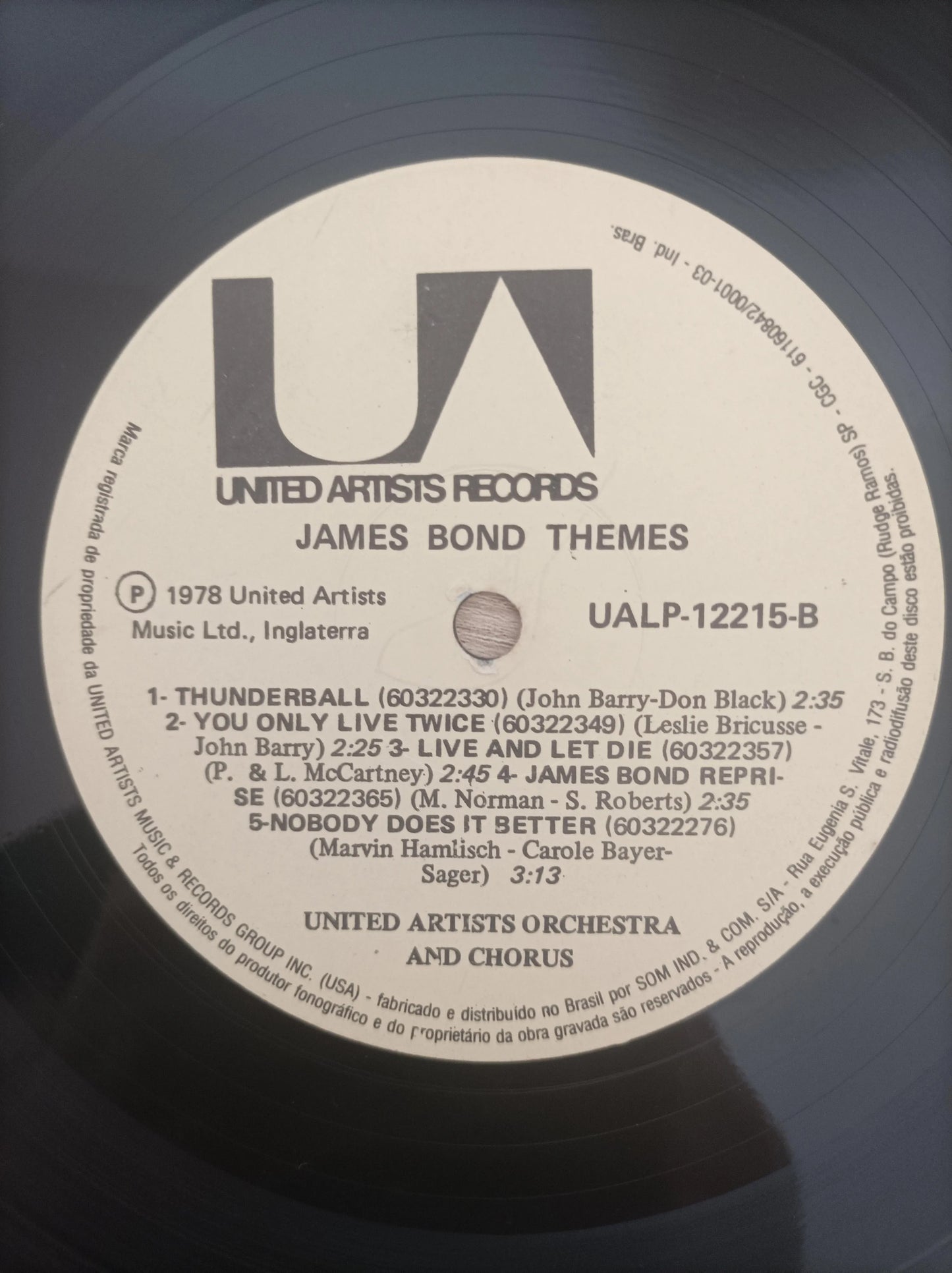 Lp Vinil The United Artists Studio Orchestra James Bond Themes