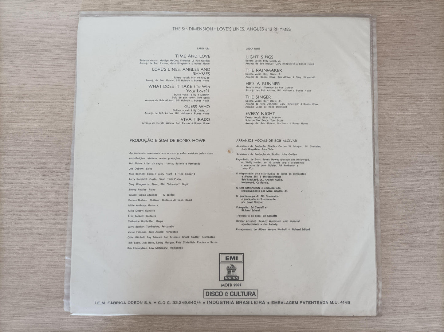 Lp Vinil The 5th Dimension Love's Lines, Angles And Rhymes