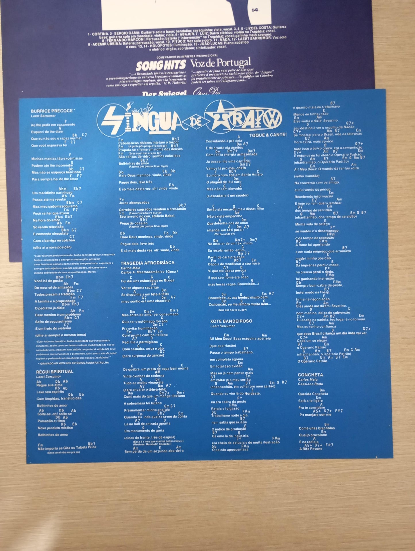 Lp Vinil Língua De Trapo 1982 Com Encartes