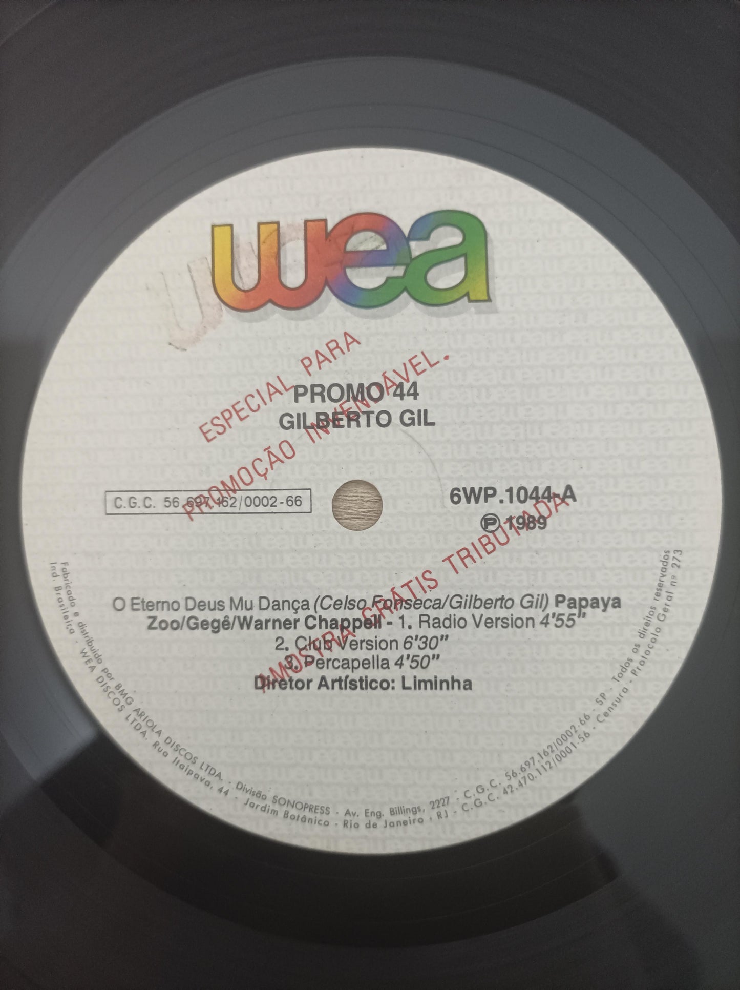 Lp Vinil Promo 44 Gilberto Gil & Ed Motta
