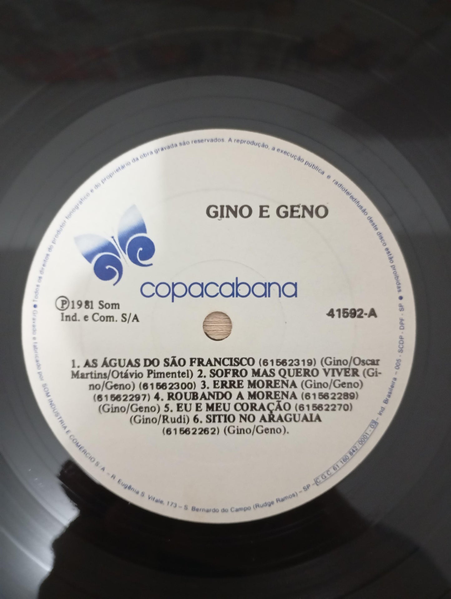 Lp Vinil Gino e Geno As Águas do São Francisco