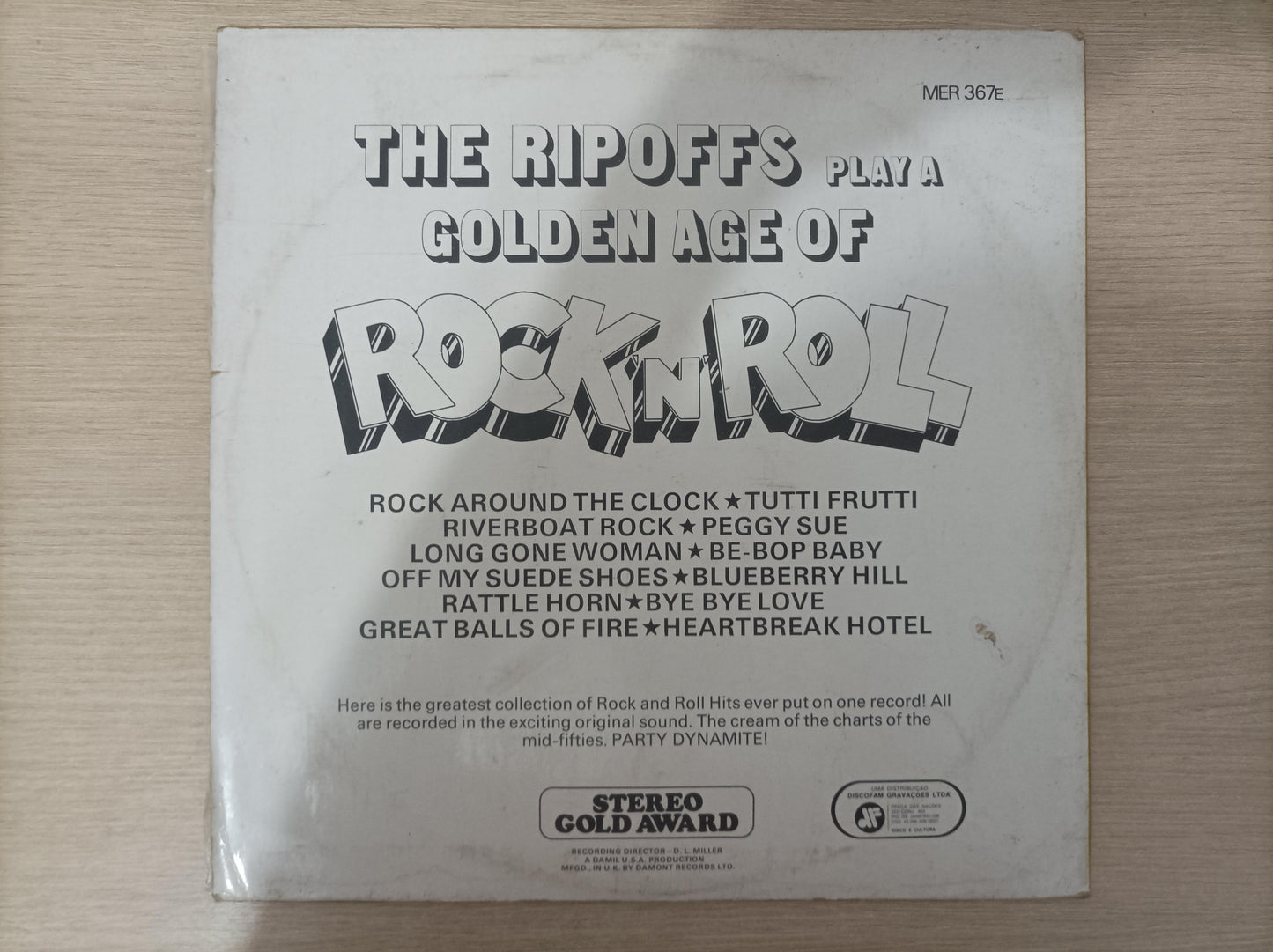 Lp Vinil The Ripoffs Play A Golden Age of Rock