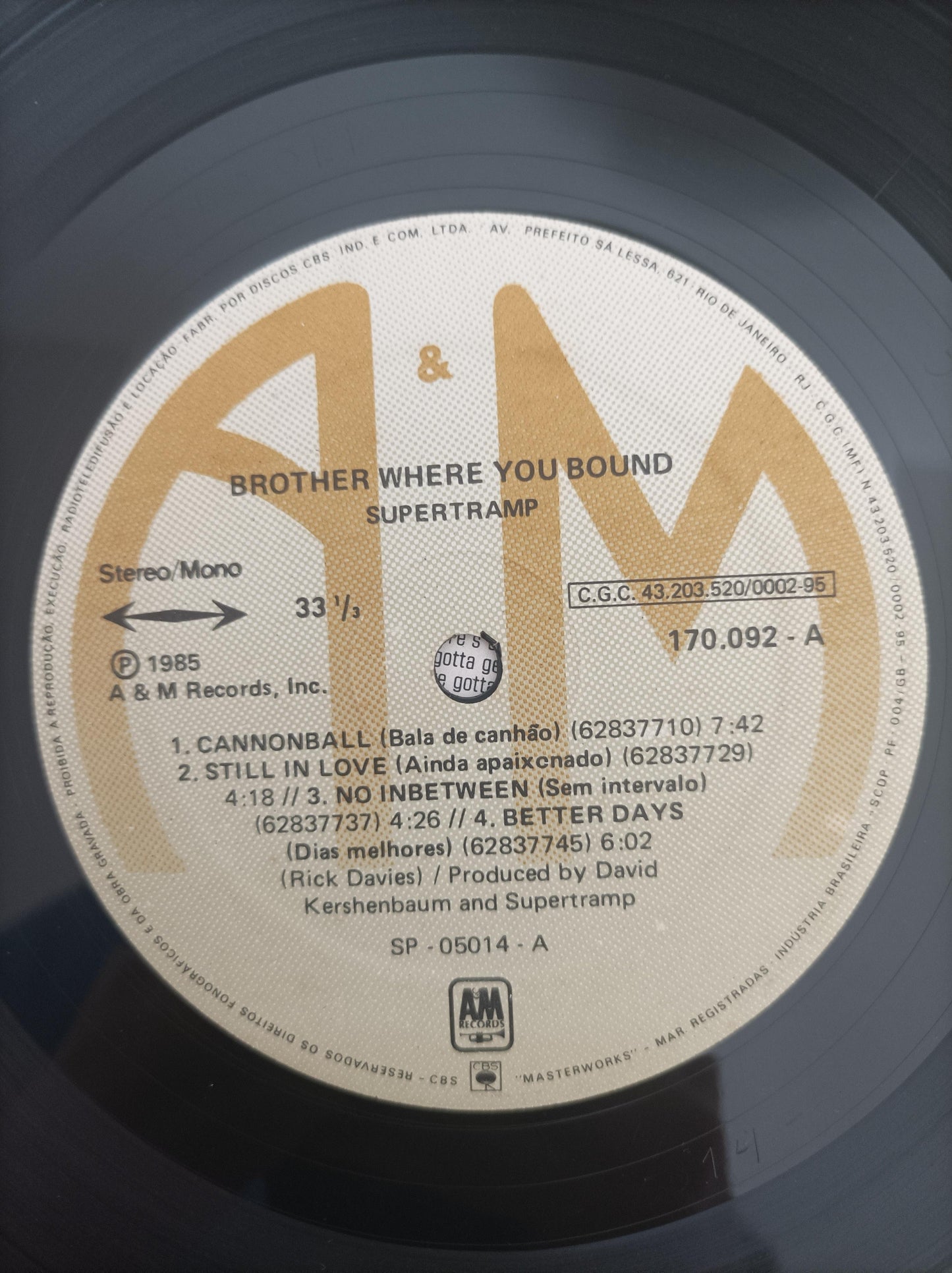 Lp Vinil Supertramp Brother Where You Bound Com Encarte