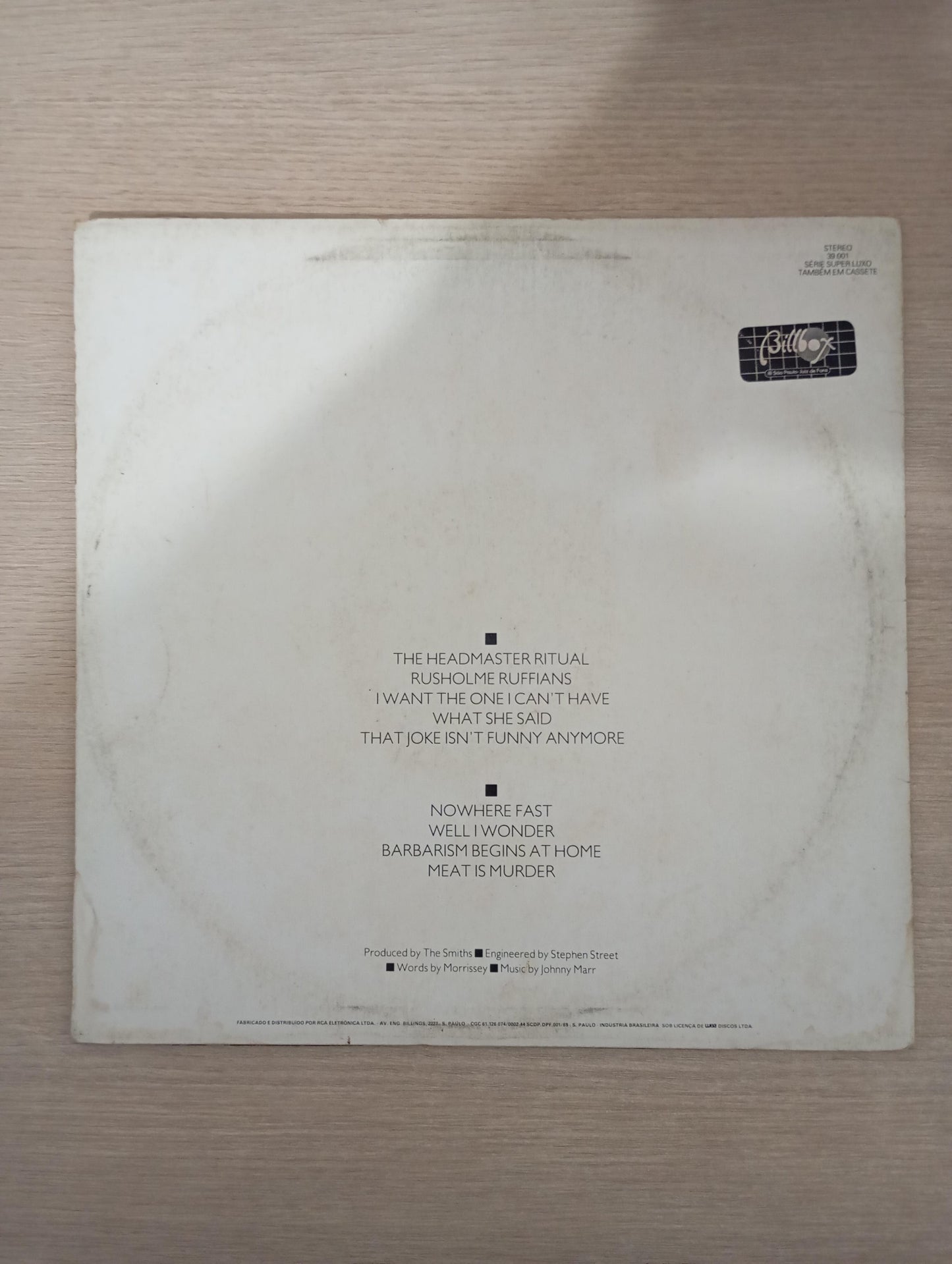 Lp Vinil The Smiths Meat Is Murder Com Encarte