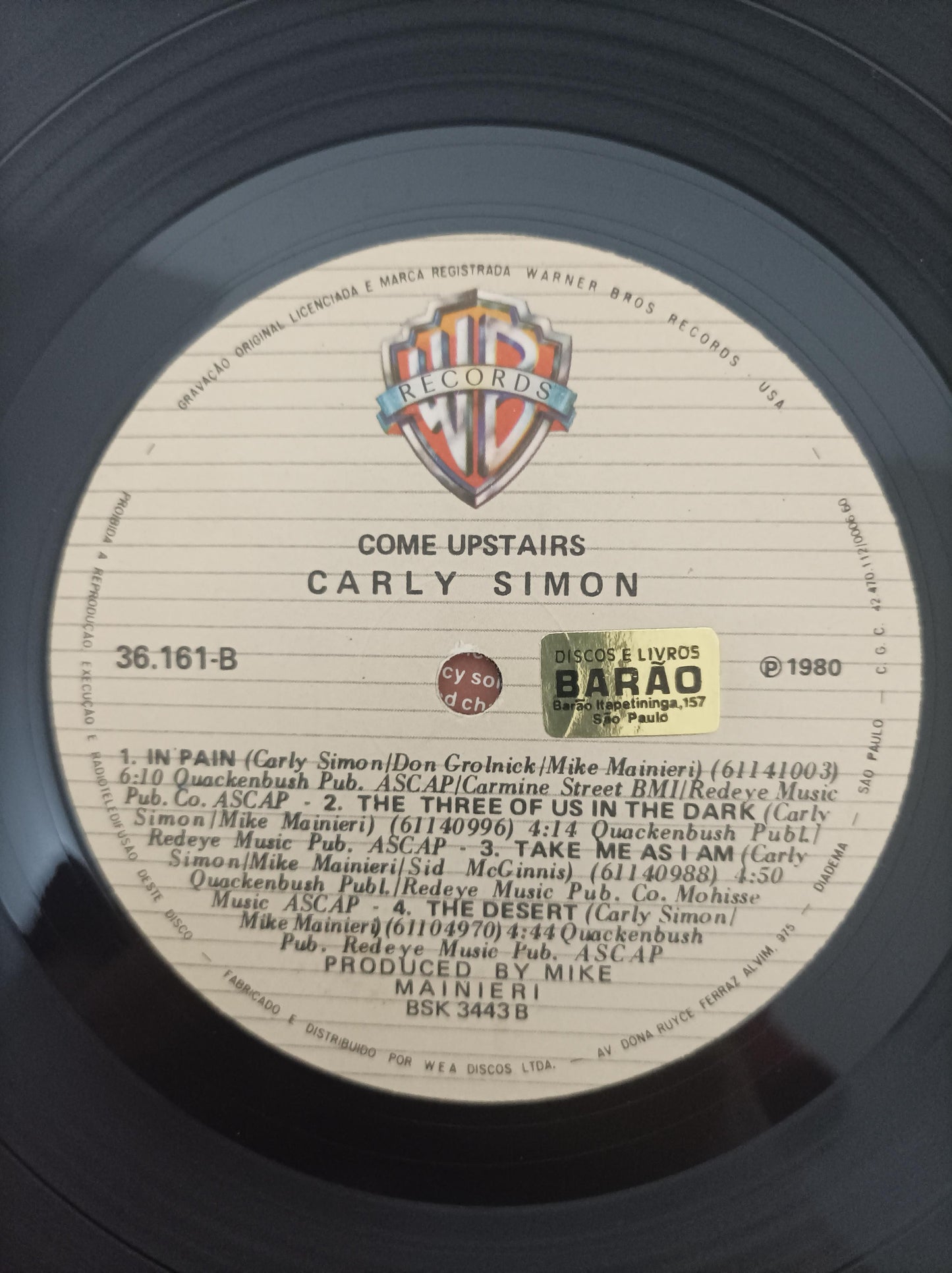 Lp Vinil Carly Simon Come Upstairs Com Encarte