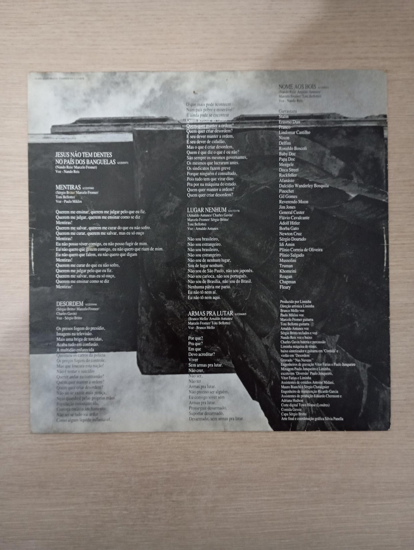 Lp Vinil Titãs Jesus Não Tem Dentes País Banguelas C Encarte