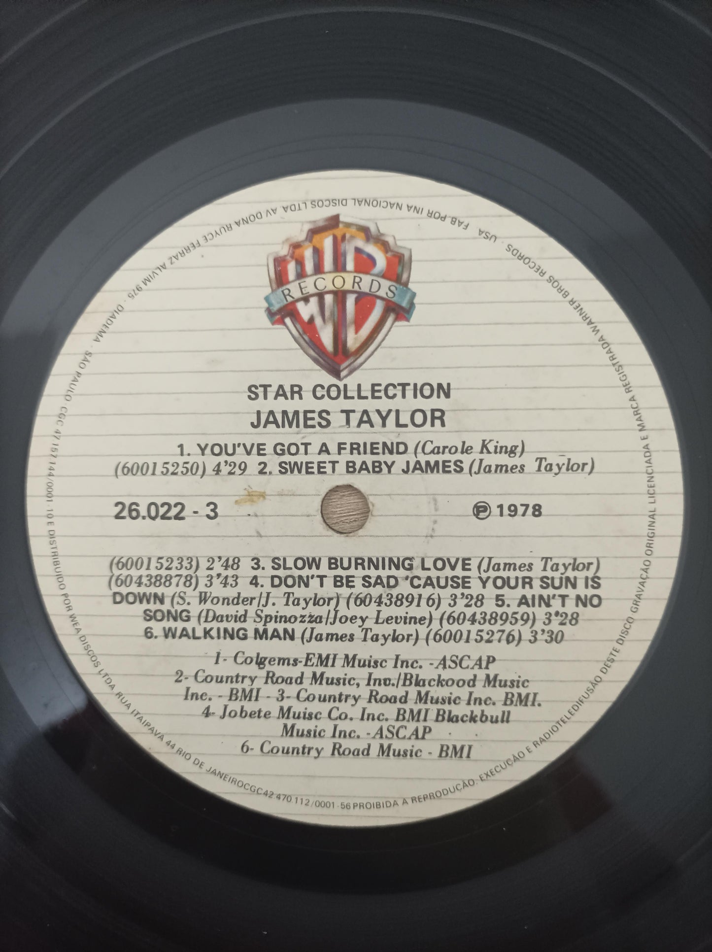 Lp Vinil James Taylor Star Collection Duplo Com Encarte