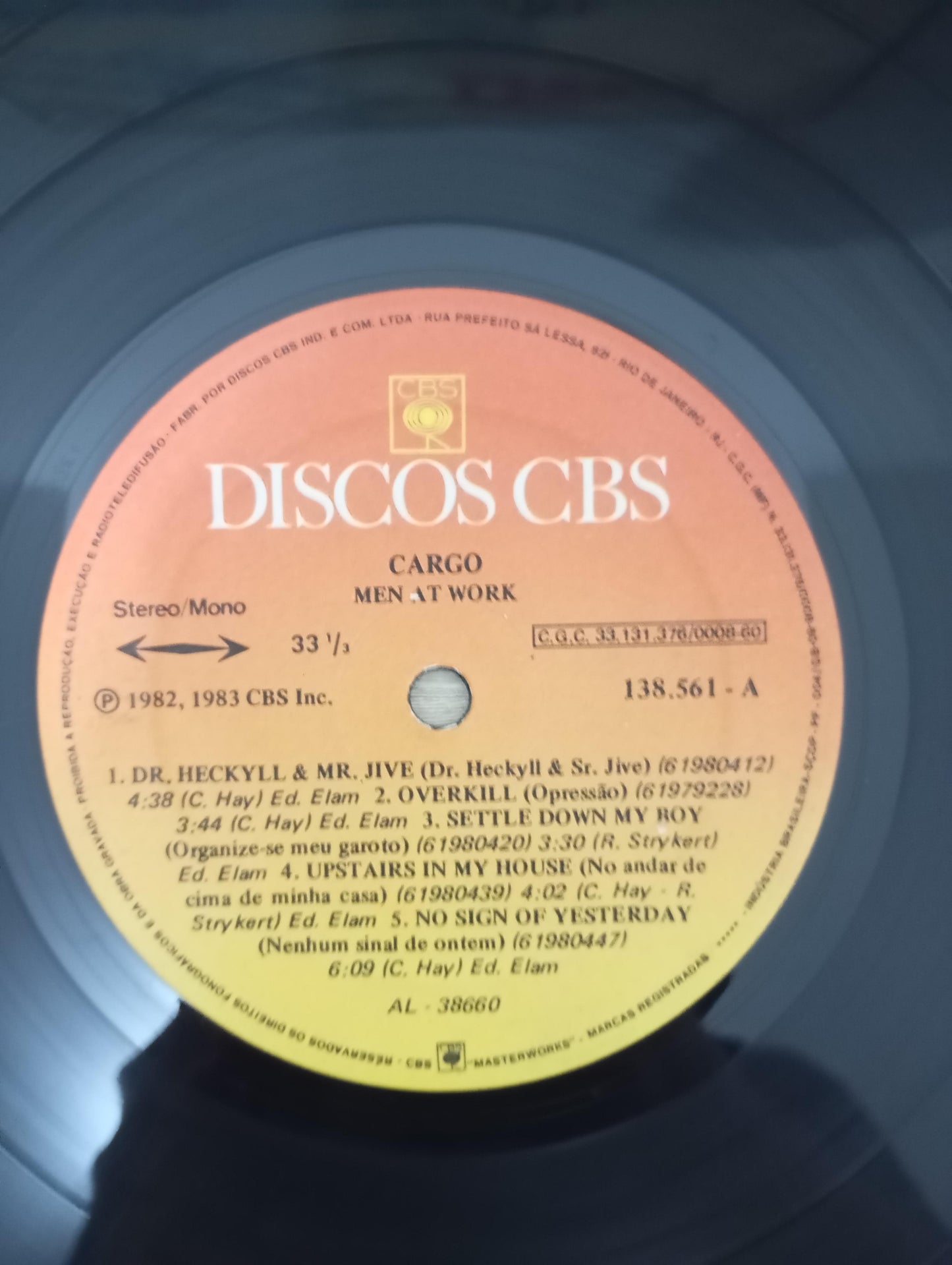 Lp Vinil Men At Work Cargo