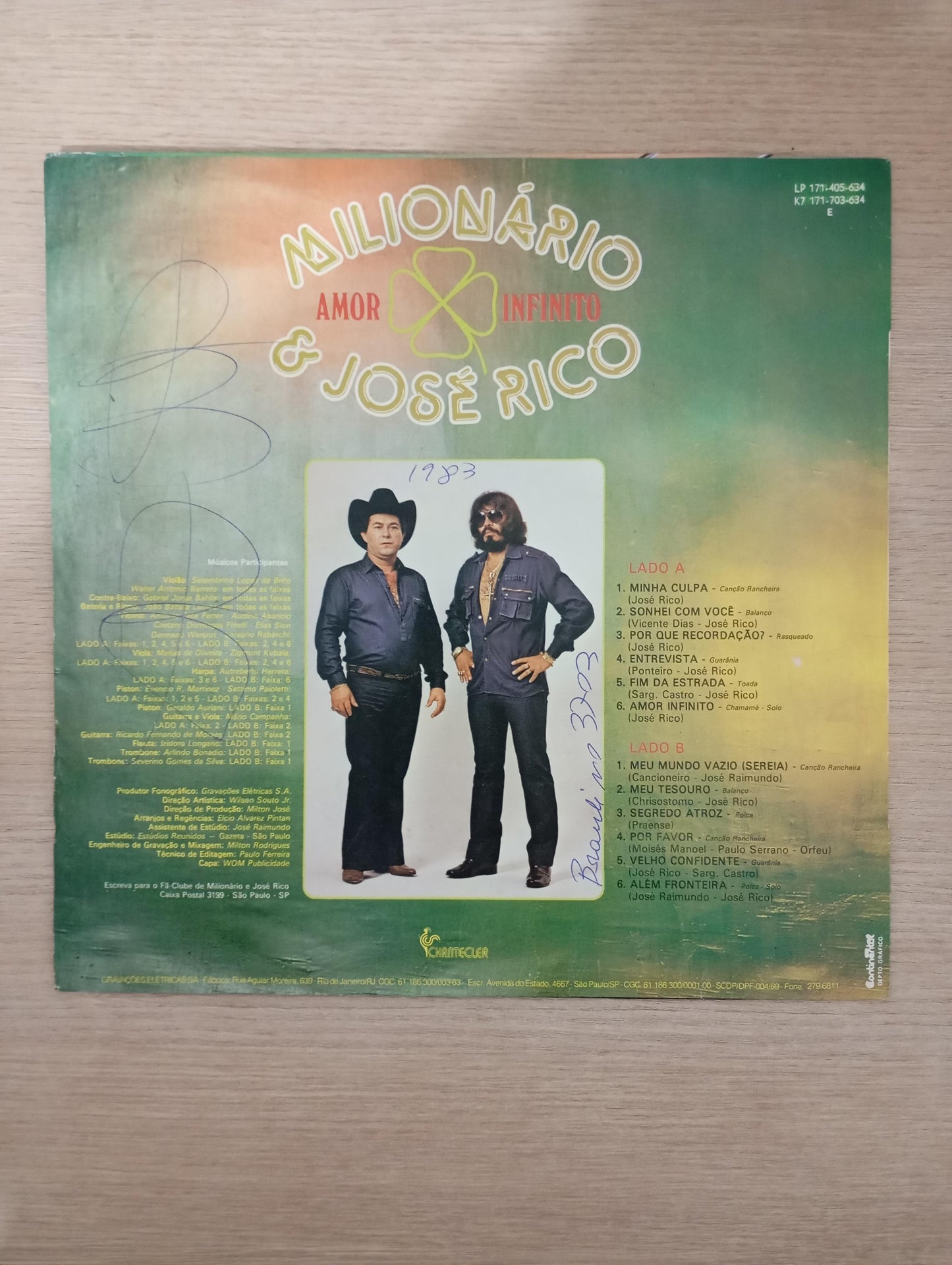 Lp Vinil Milionário & José Rico Vol. 13 - Amor Infinito