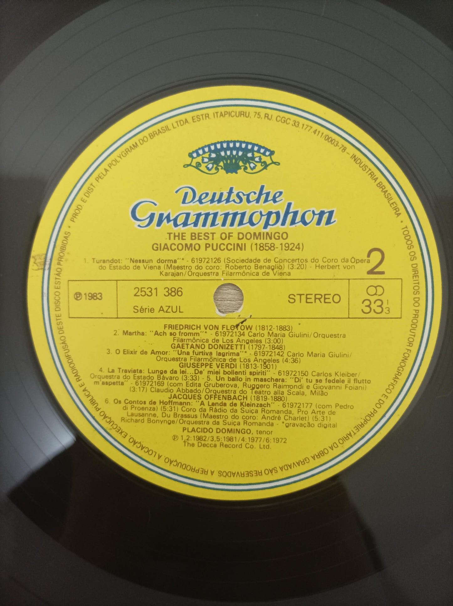 Lp Vinil Placido Domingo The best of Com Encarte