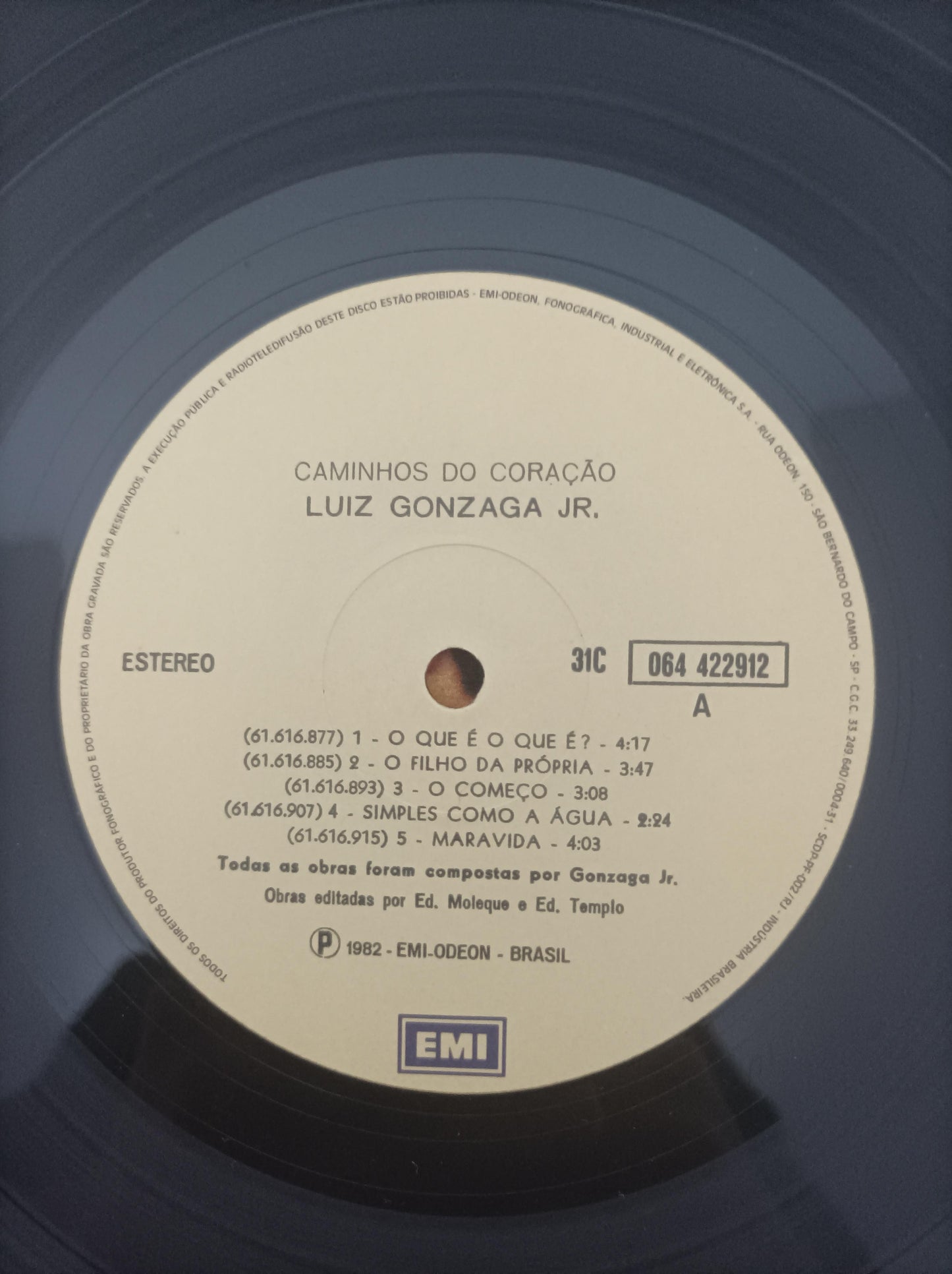 Disco Vinil Caminhos Do Coração Gonzaguinha Com Encarte A