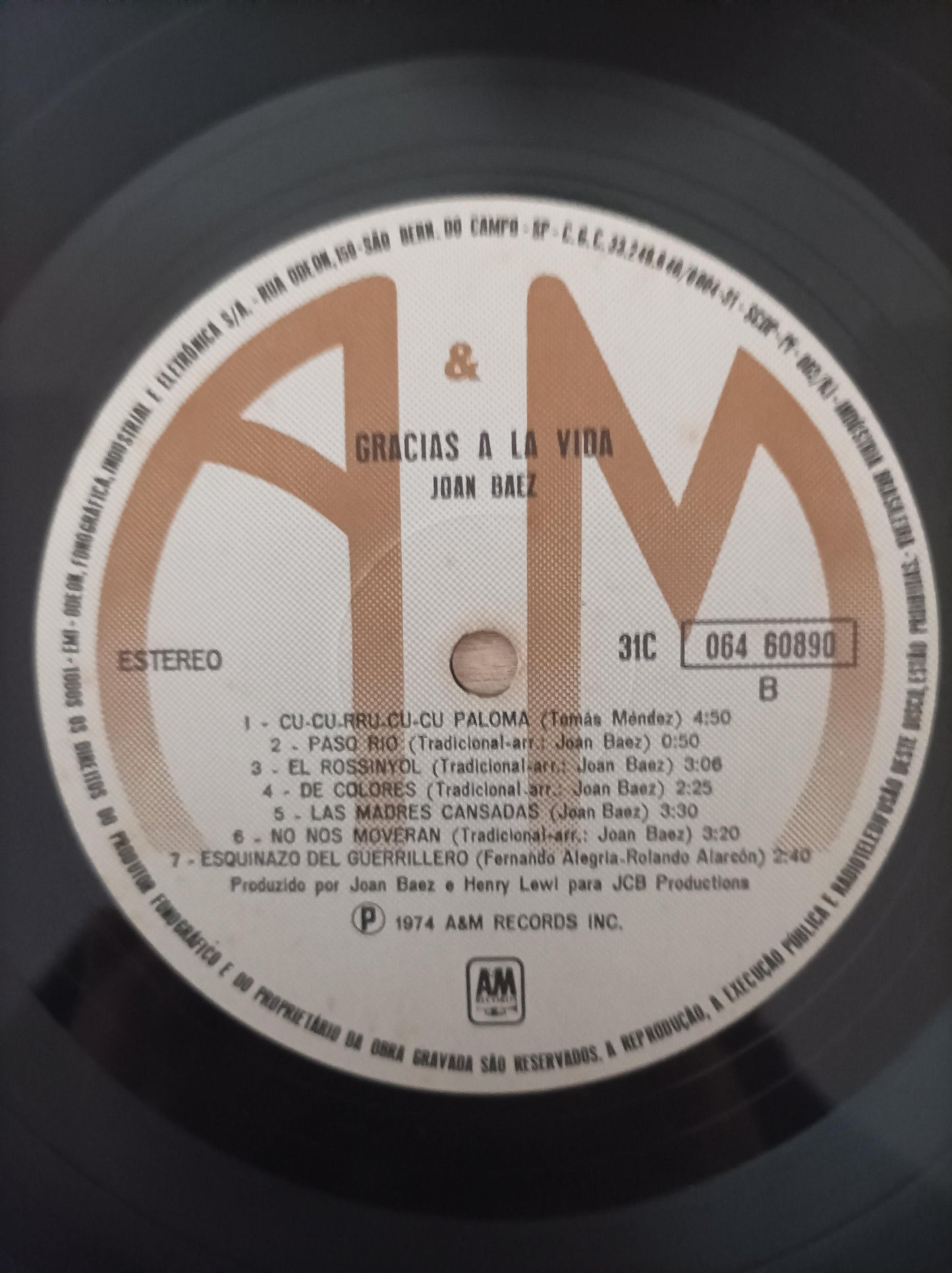 Lp Vinil Joan Baez Gracias A La Vida