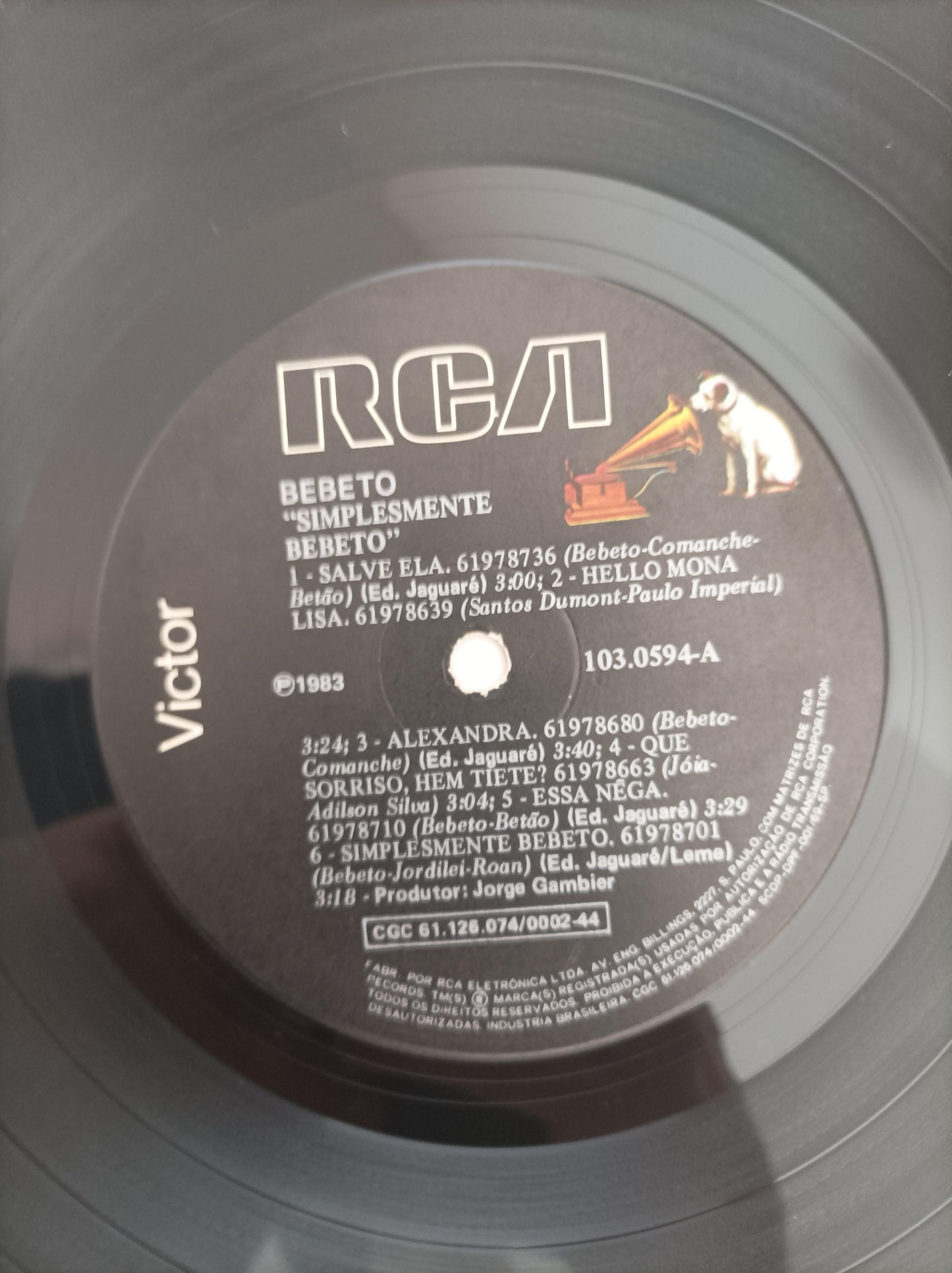 Lp Vinil Bebeto Simplesmente Bebeto Com Encarte