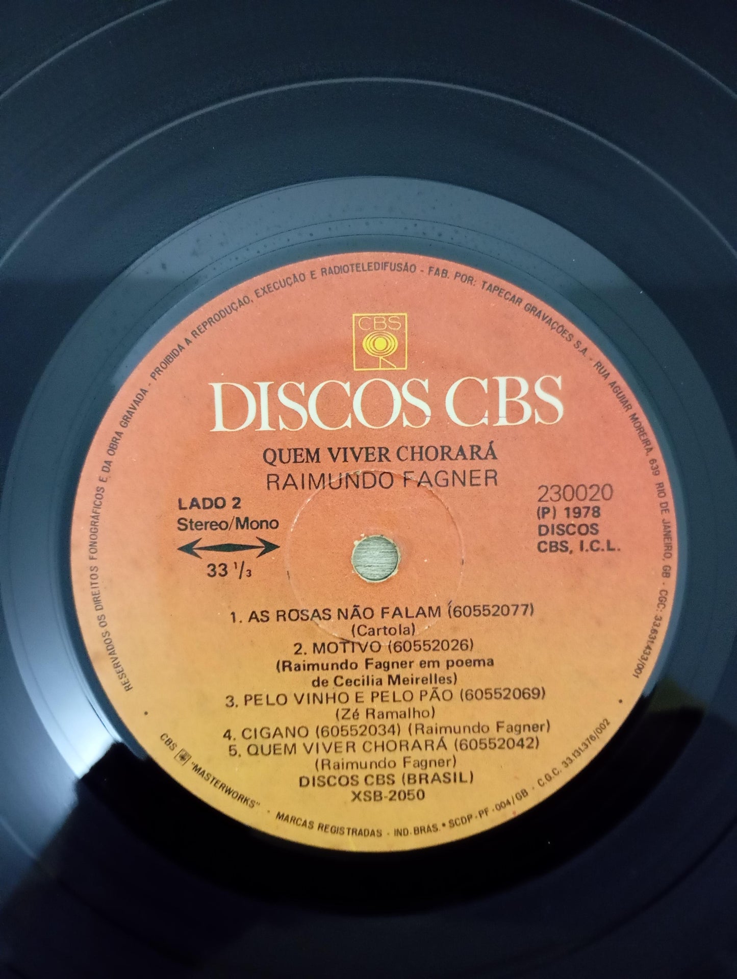 Lp Vinil Raimundo Fagner Eu Canto / Quem Viver Chorará