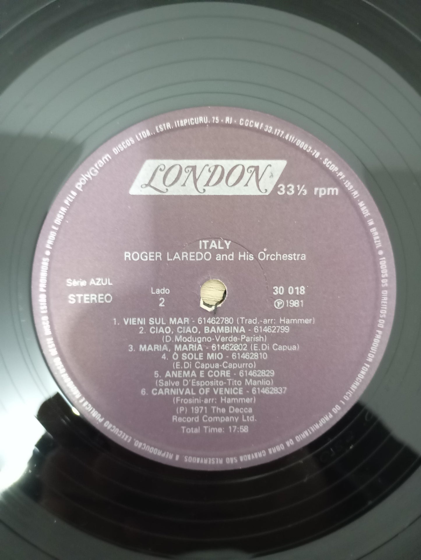 Lp Vinil Roger Laredo And His Orchestra Italy