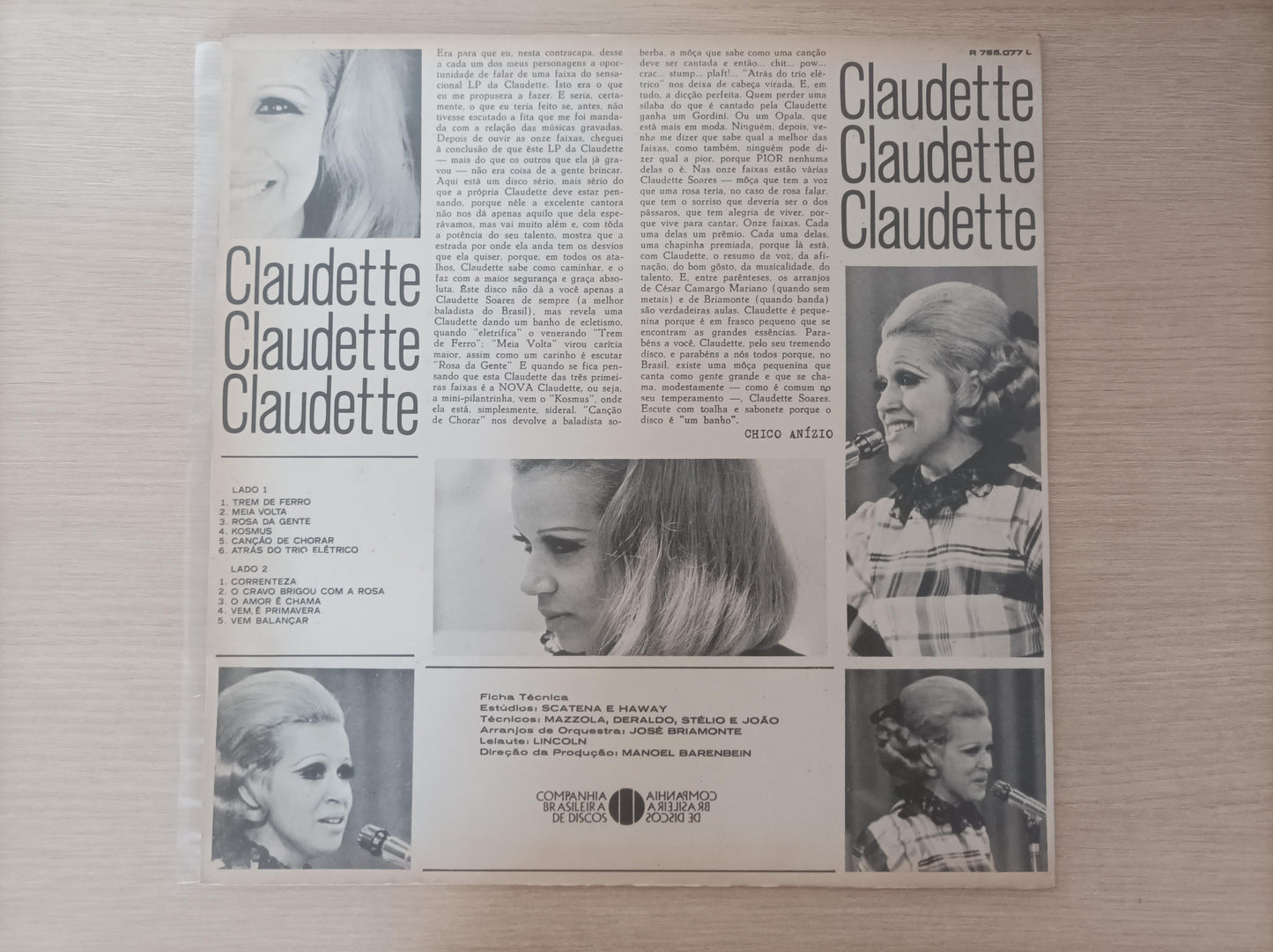 Lp Vinil Claudette 1969