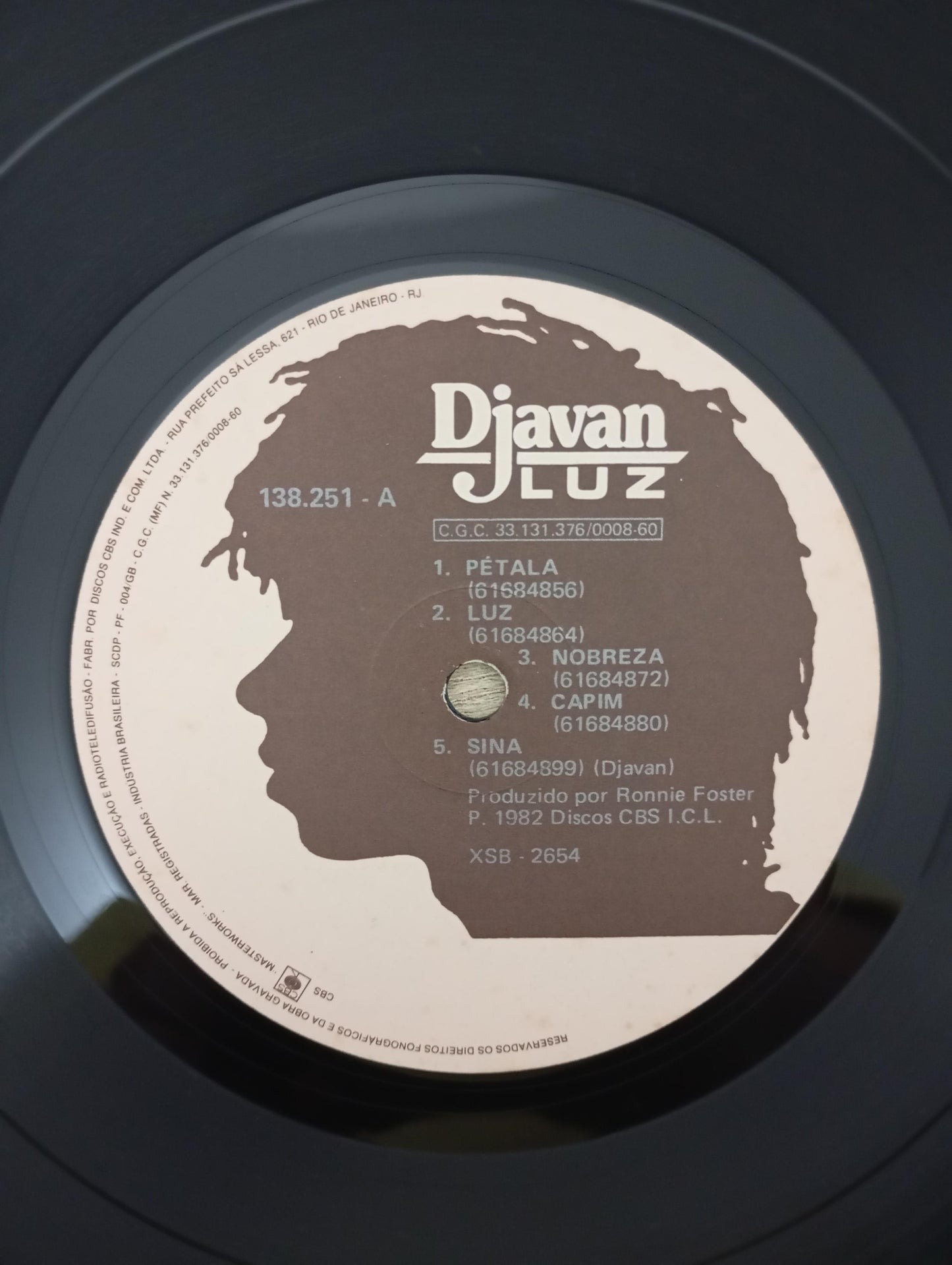 Lp Vinil Djavan Luz Capa Dupla Com Encartes