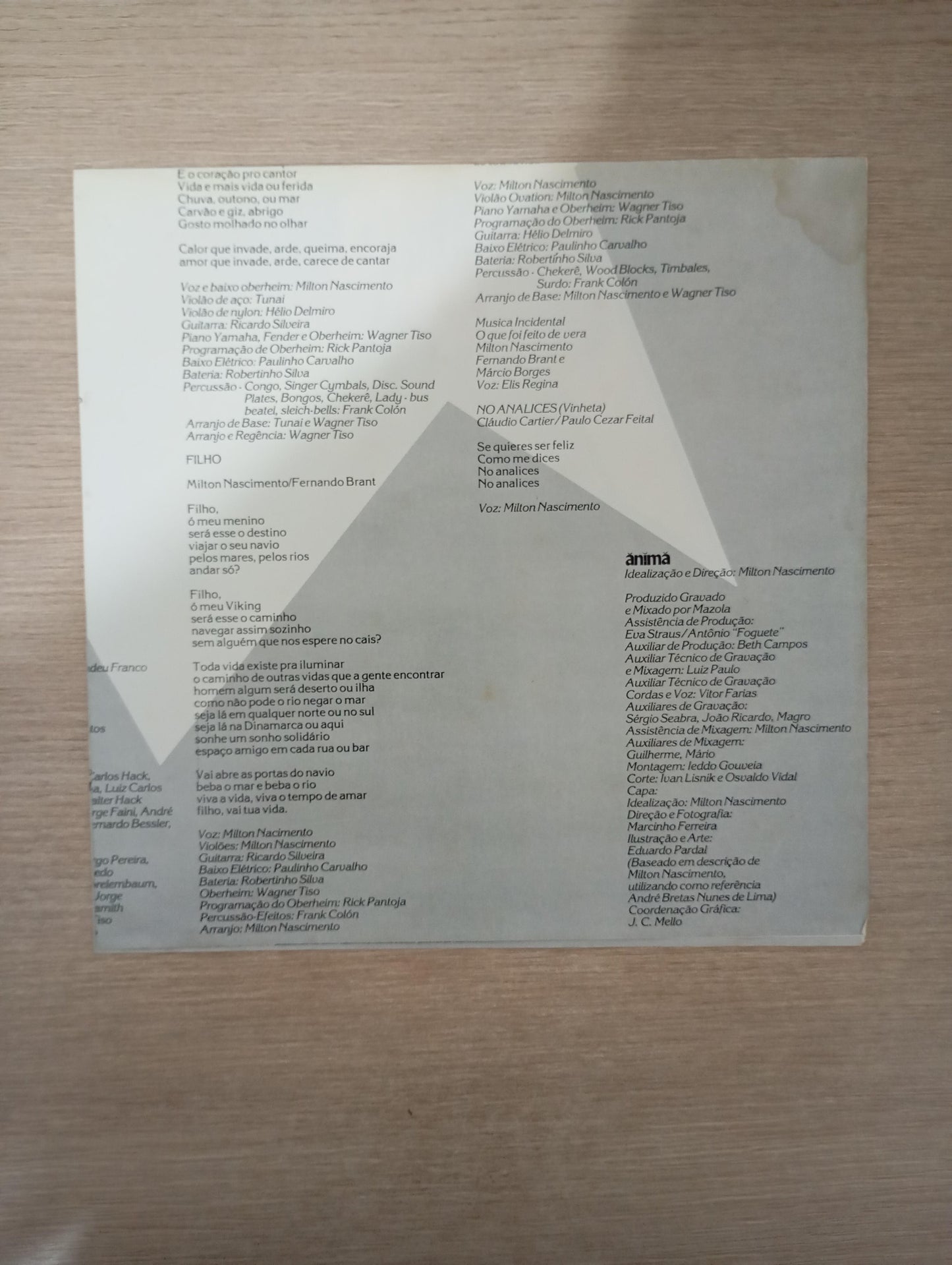 Lp Vinil Milton Nascimento Anima Com Encarte