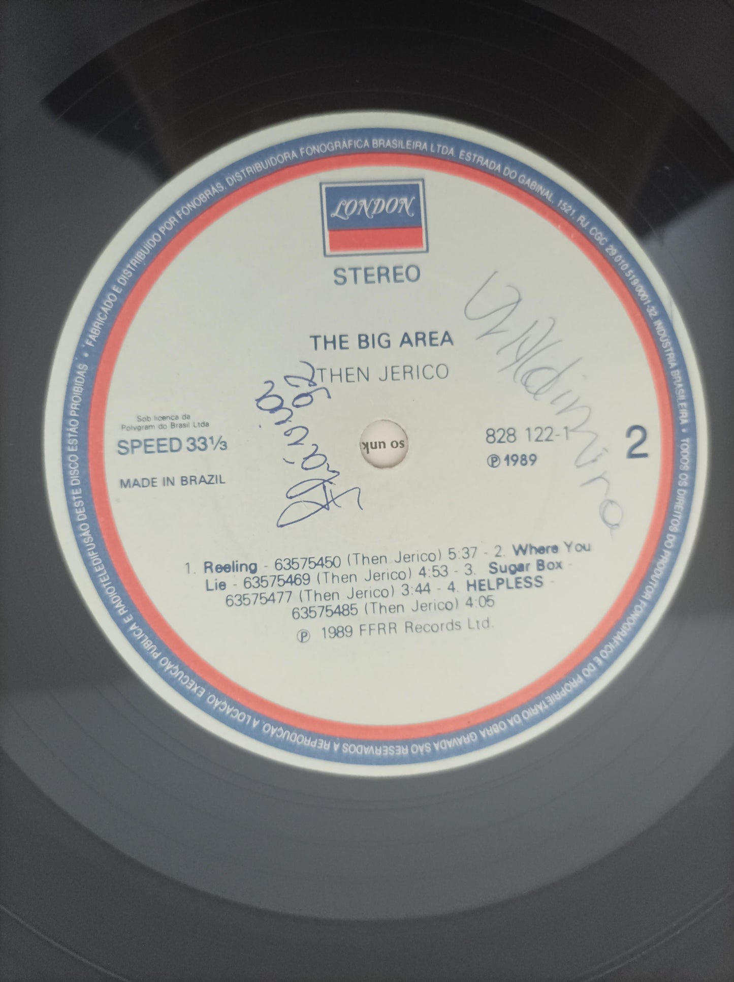 Lp Vinil Then Jerico The Big Area Com Encarte