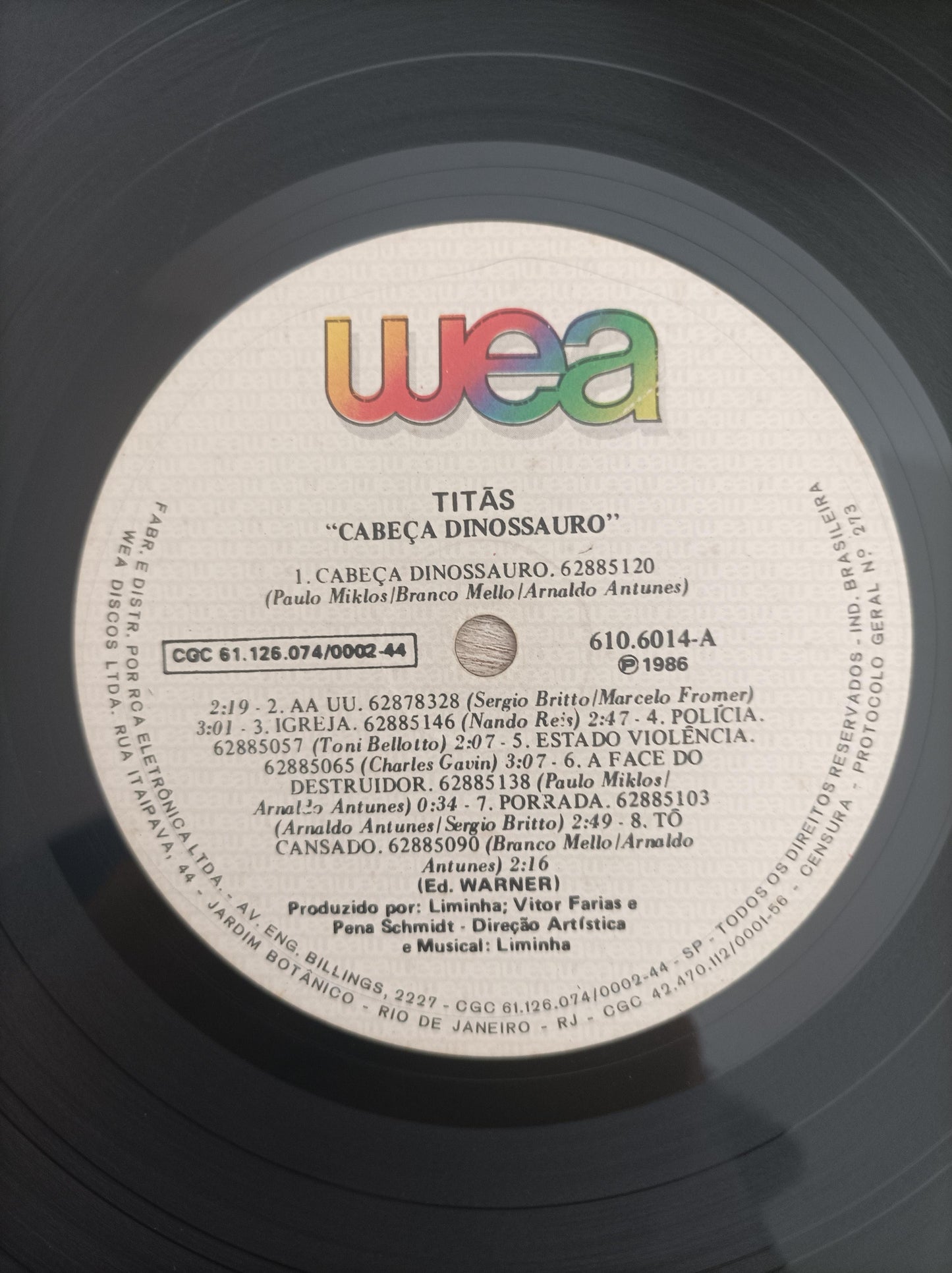 Lp Vinil Titãs Cabeça Dinossauro Capa Dupla