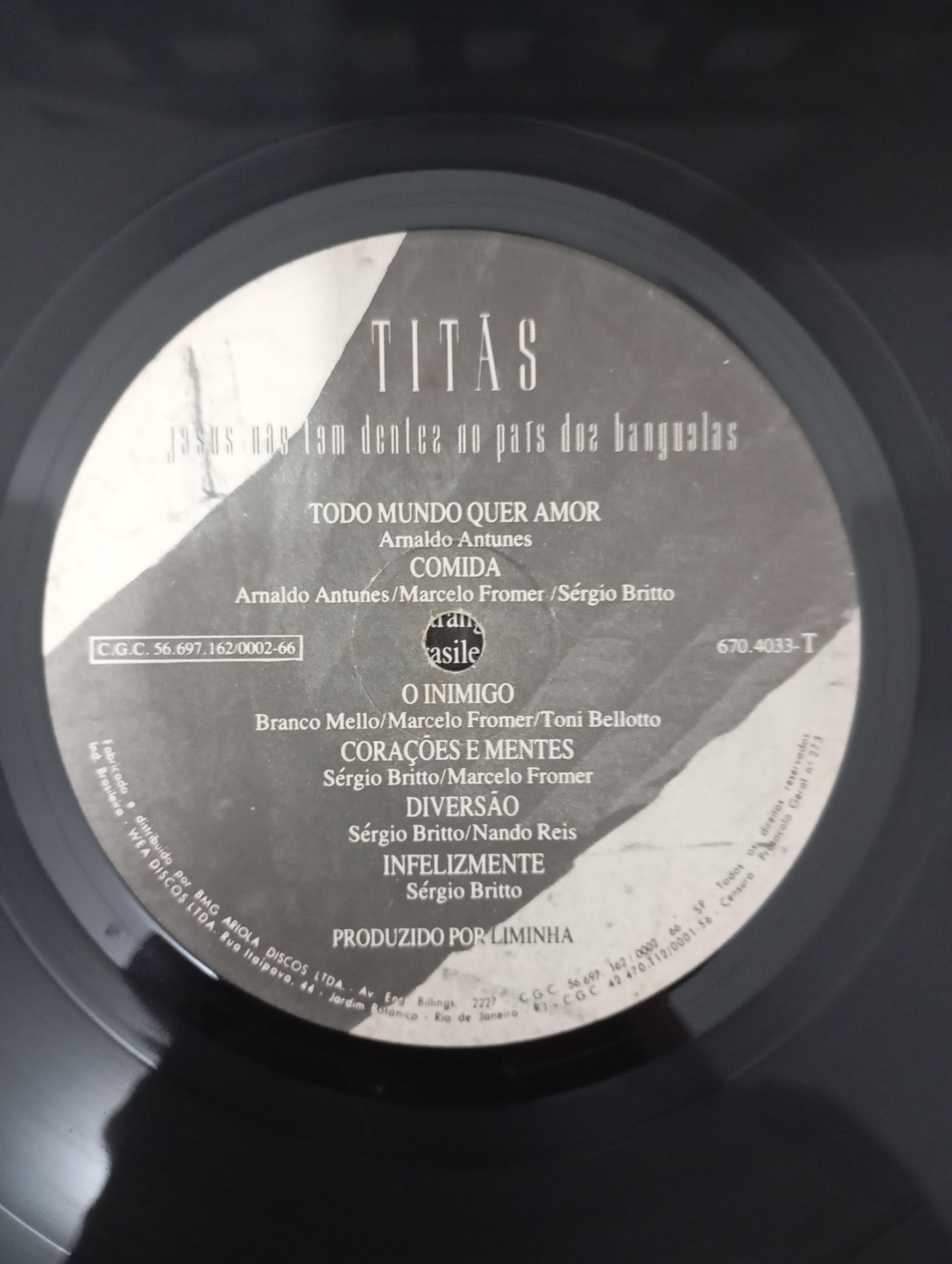 Lp Vinil Titãs Jesus Não Tem Dentes País Banguelas C Encarte