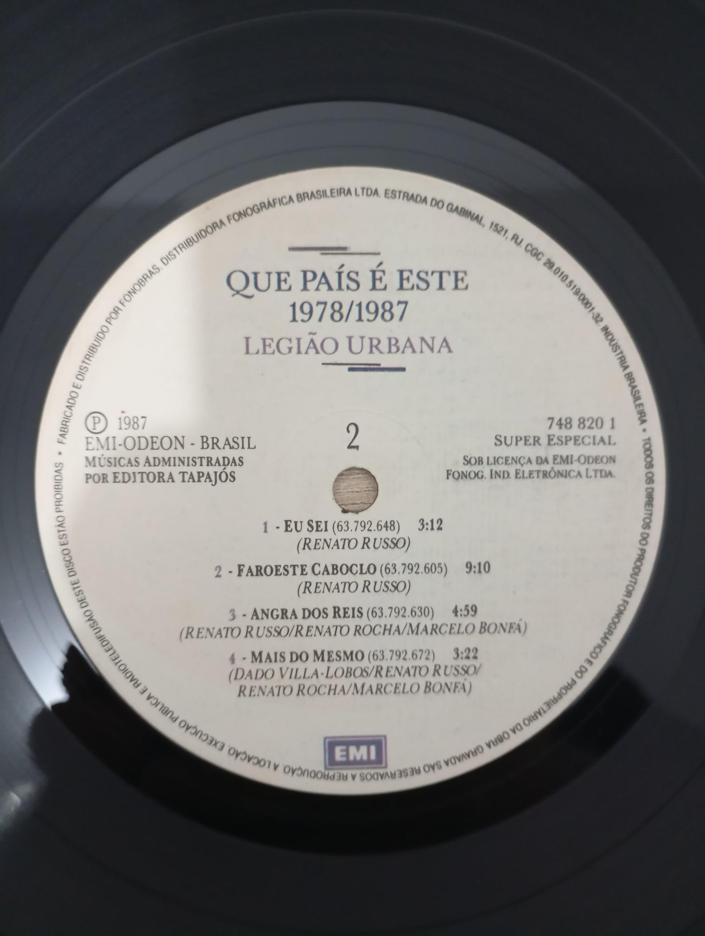 Lp Vinil Legião Urbana Que País É Este 1978/1987 Com Encarte