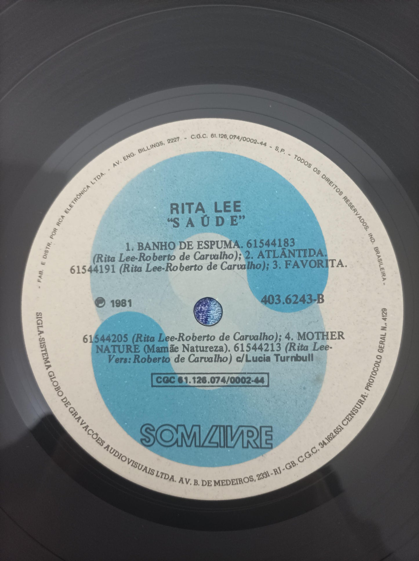 Lp Vinil Rita Lee & Roberto Saúde Com Encarte