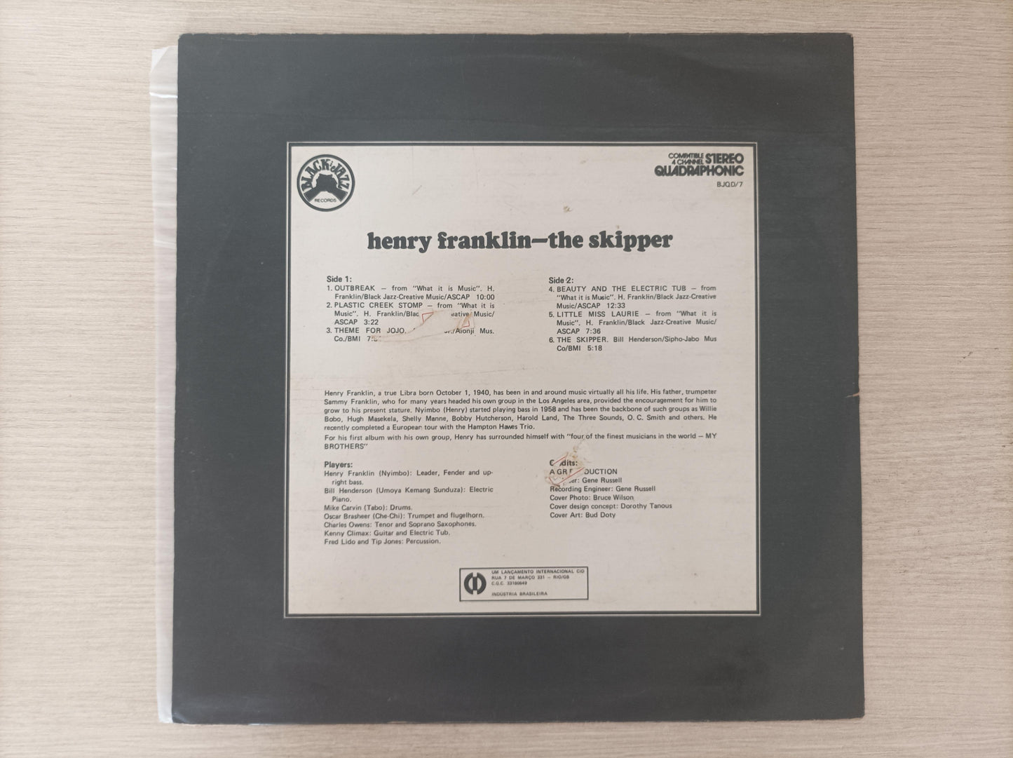 Lp Vinil Henry Franklin The Skipper